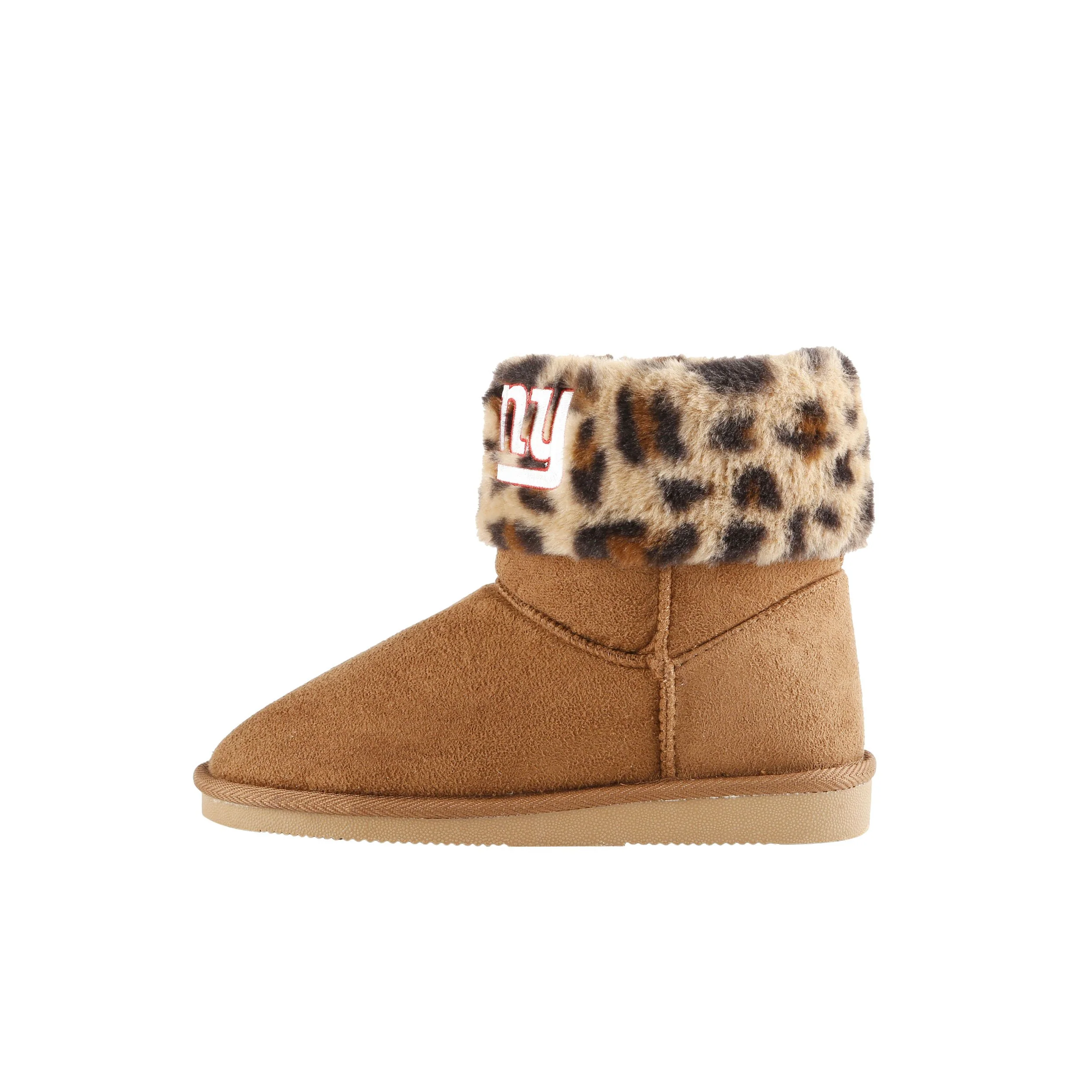 New York Giants NFL Womens Cheetah Fur Boots - Image 3