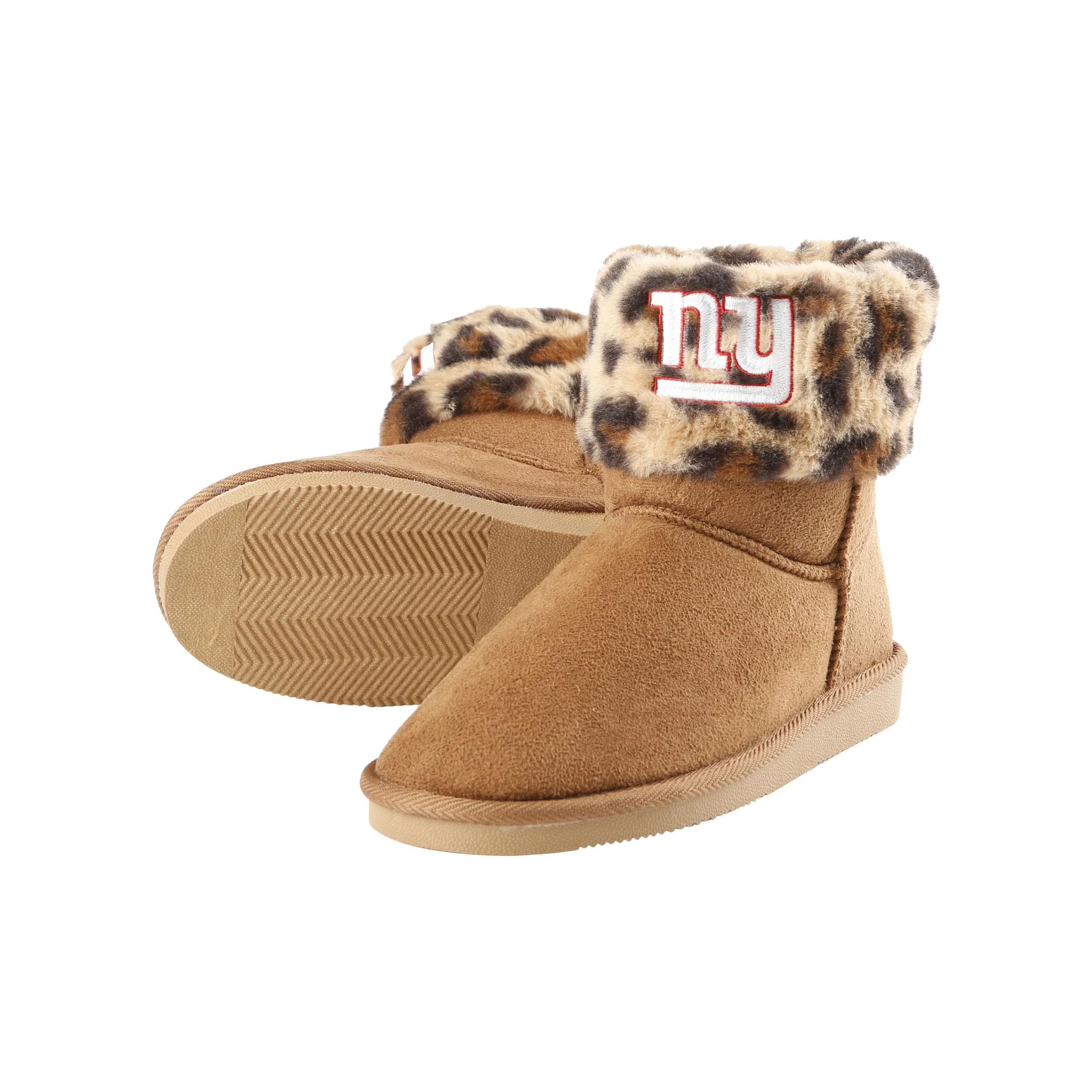 New York Giants NFL Womens Cheetah Fur Boots - Image 4
