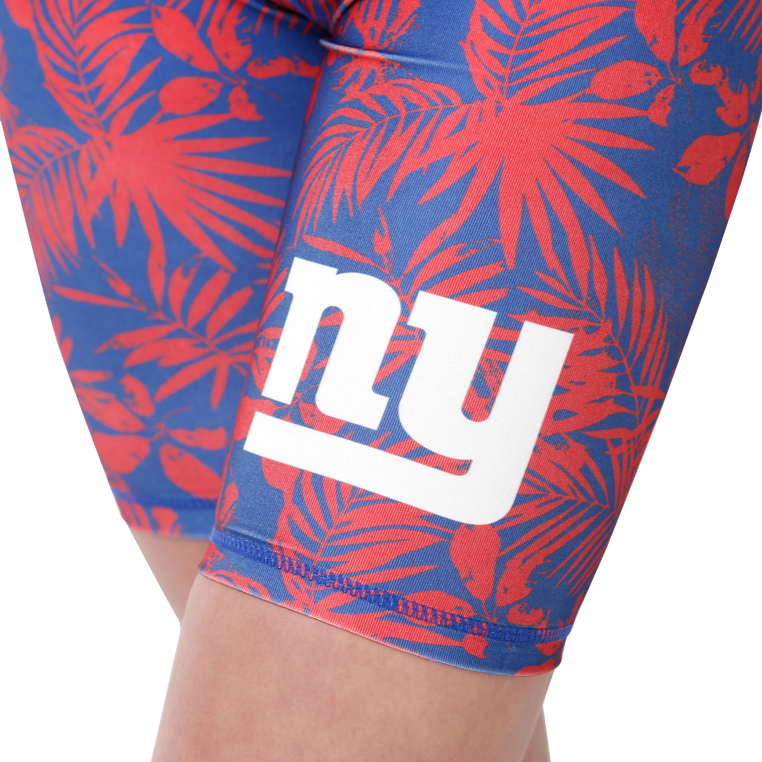 New York Giants NFL Womens Floral Bike Shorts - Image 3