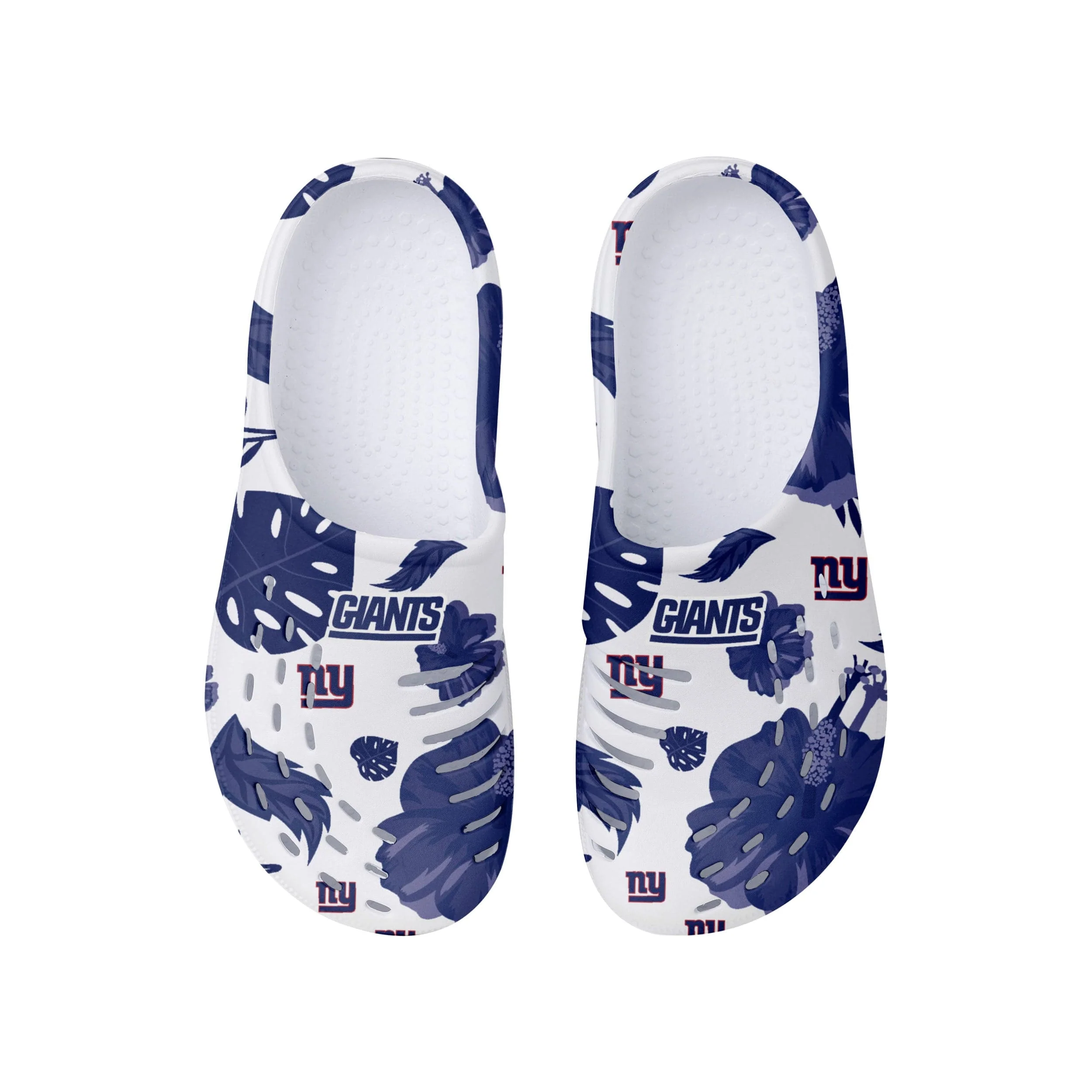 New York Giants NFL Womens Floral White Clog - Image 4