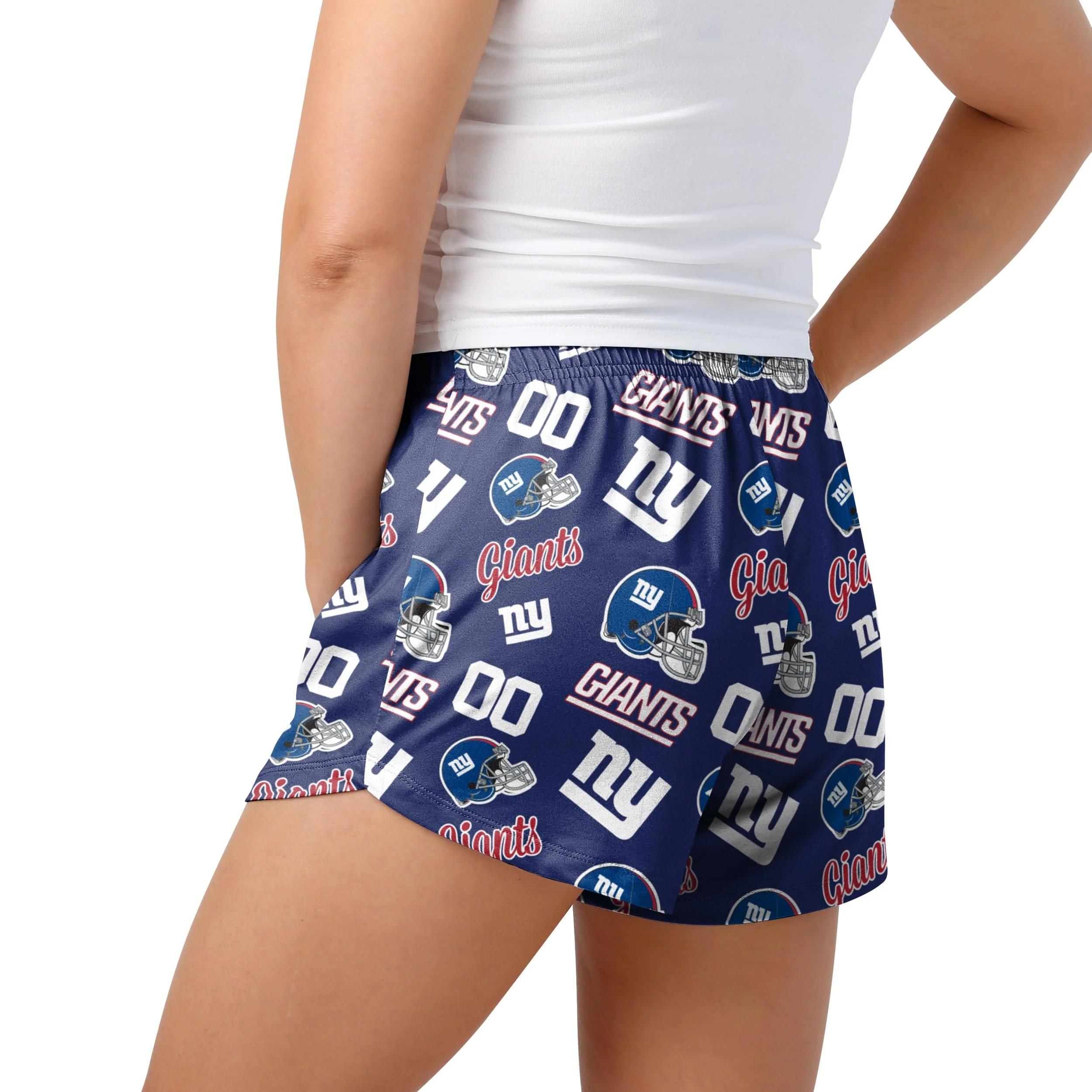 New York Giants NFL Womens Gameday Ready Lounge Shorts - Image 2