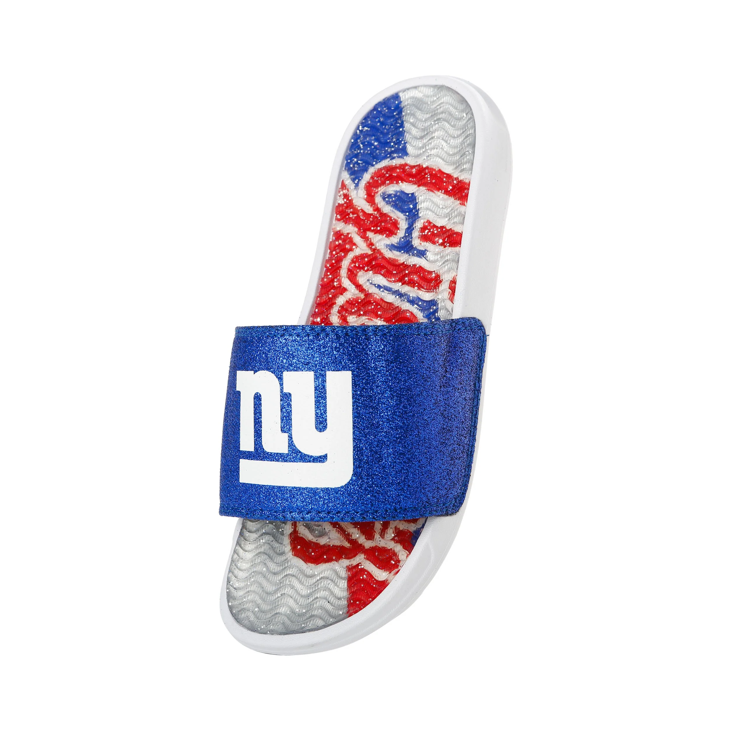 New York Giants NFL Womens Glitter Gel Slide - Image 2