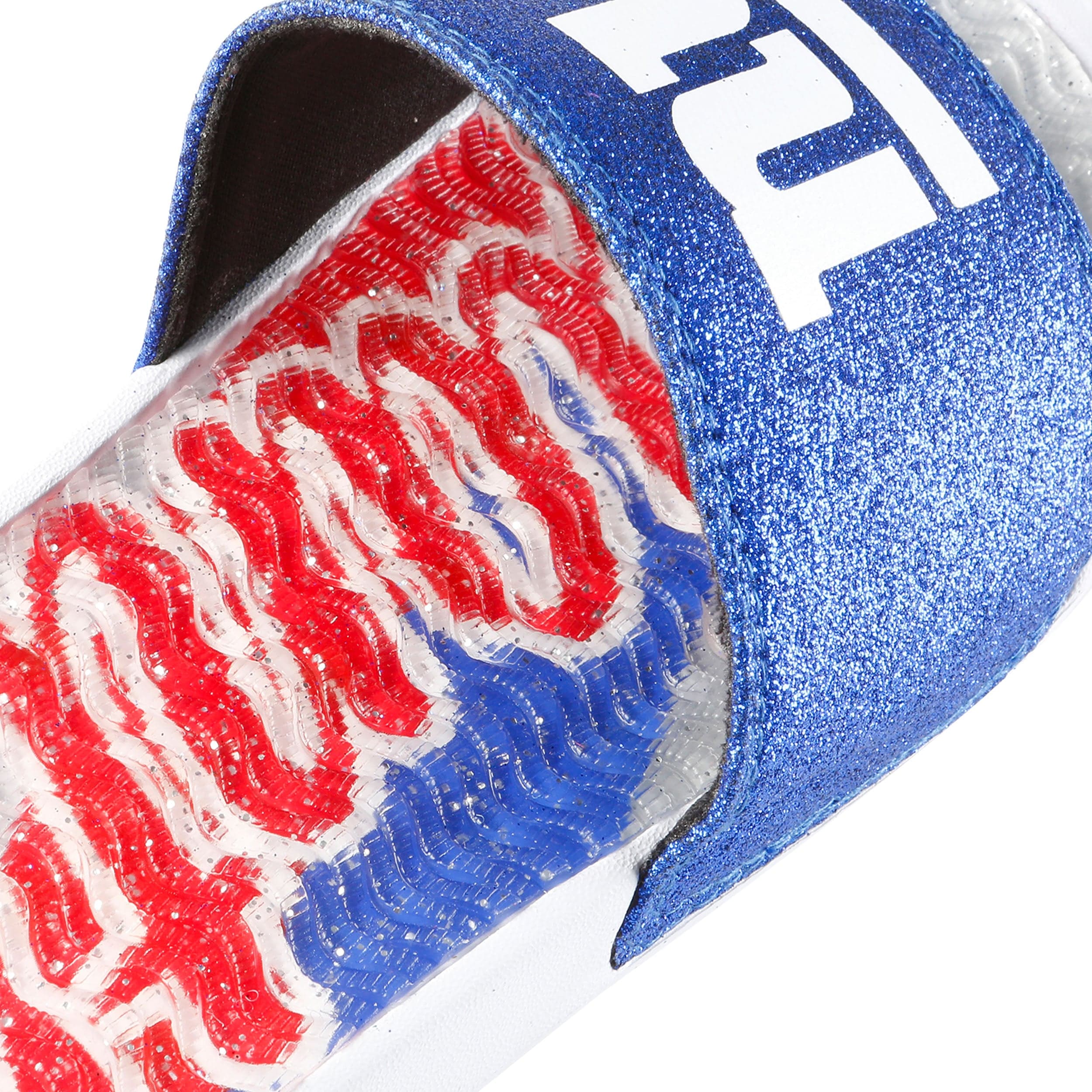 New York Giants NFL Womens Glitter Gel Slide - Image 4