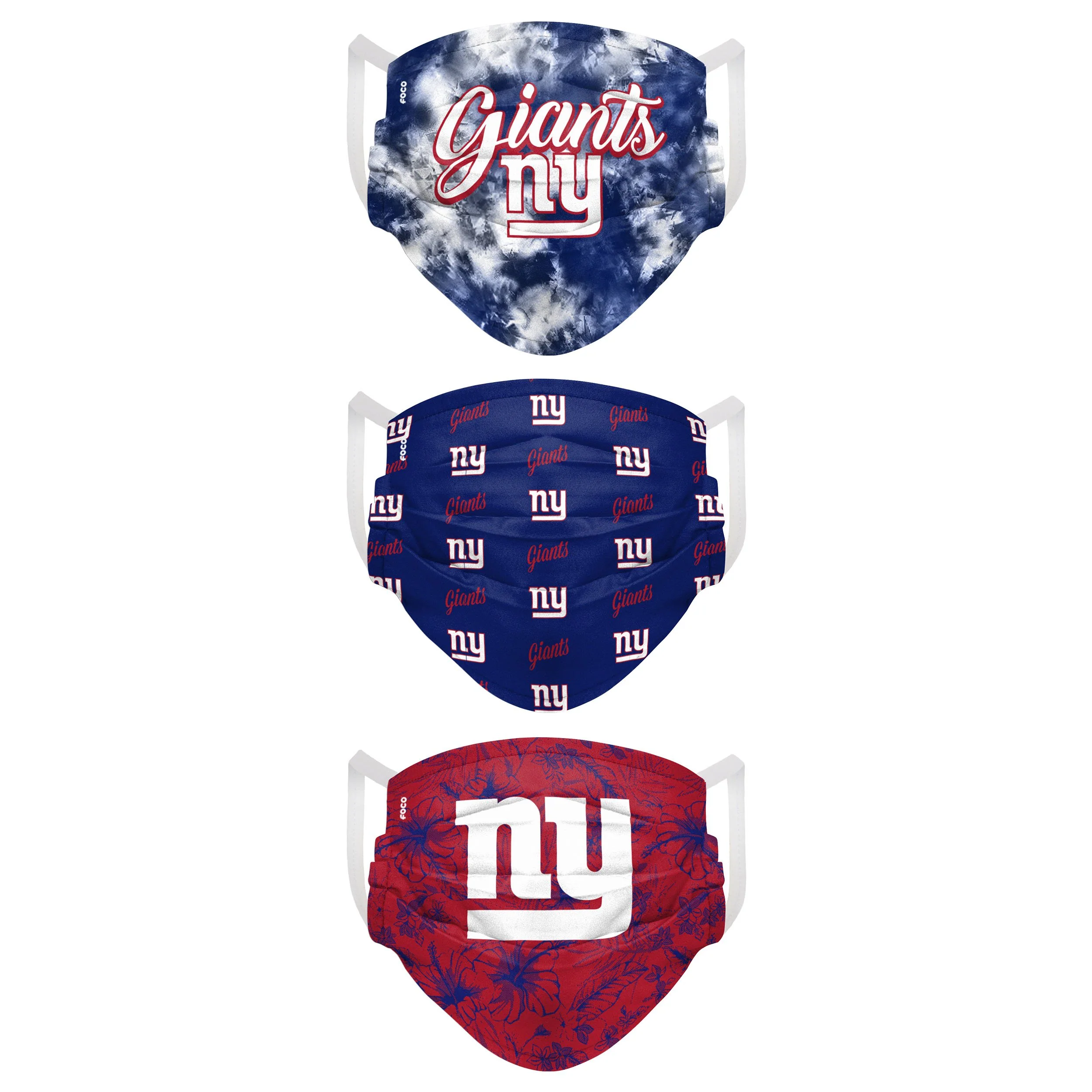 New York Giants NFL Womens Matchday 3 Pack Face Cover - Image 2