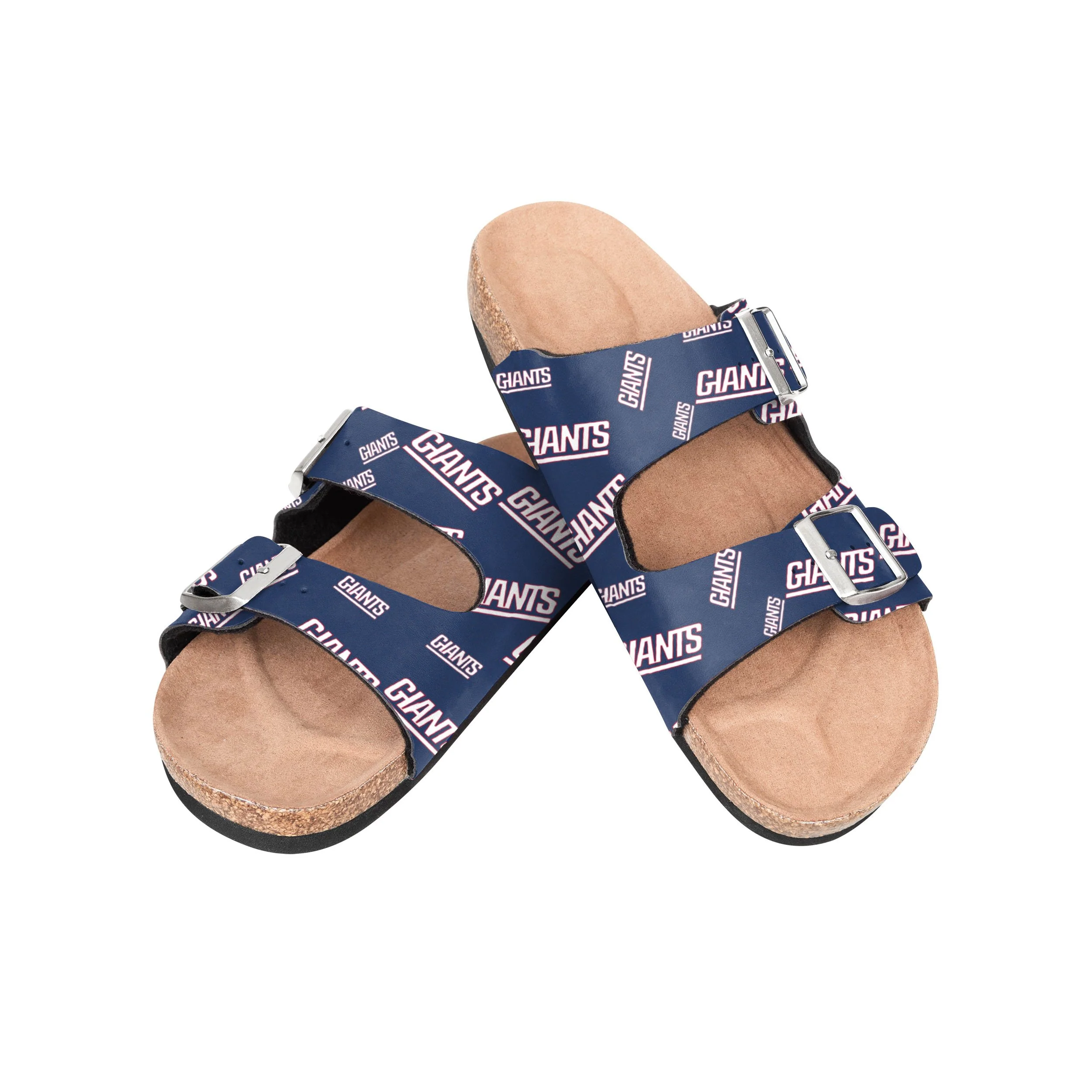 New York Giants NFL Womens Mini Print Double Buckle Sandal
