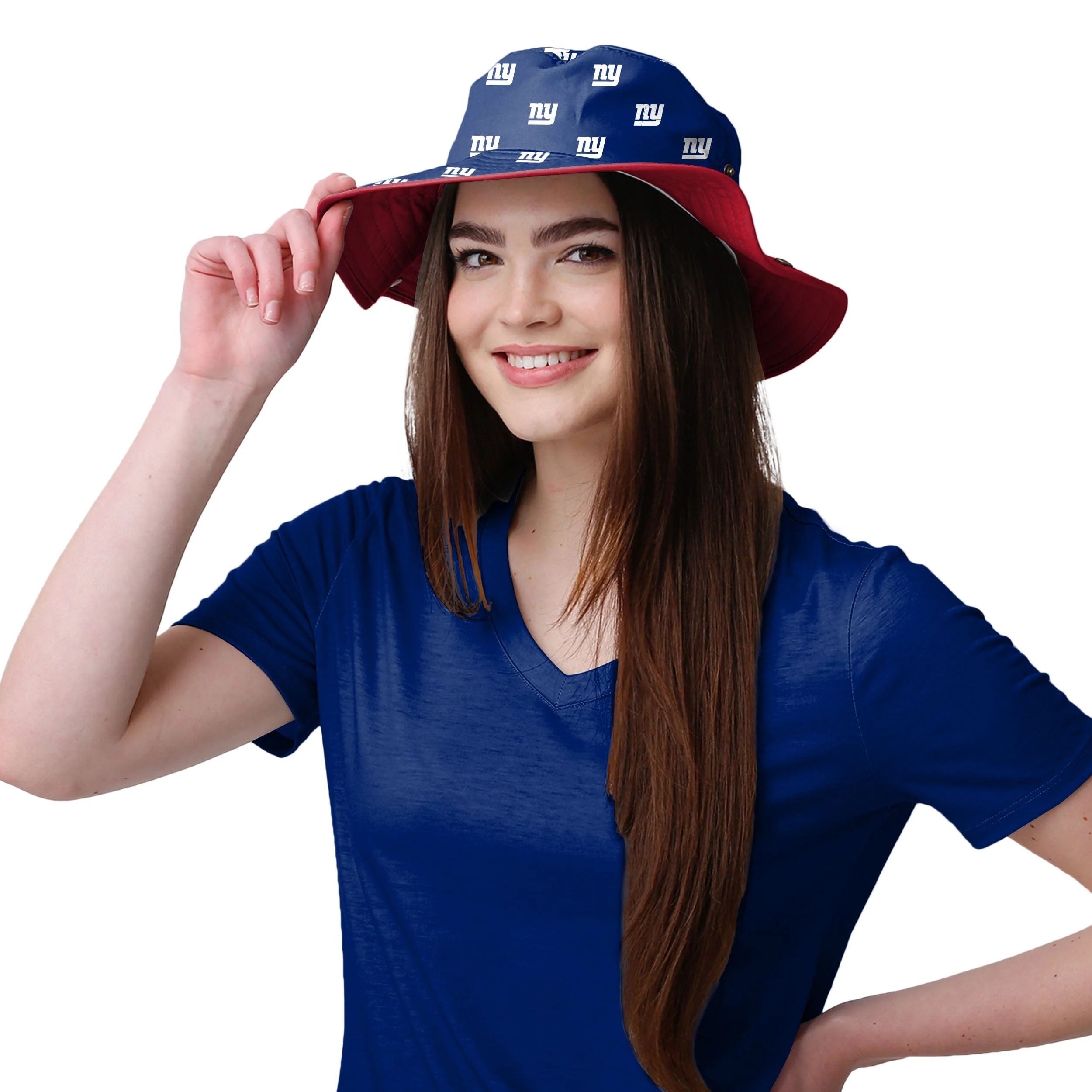 New York Giants NFL Womens Mini Print Hybrid Boonie Hat - Image 2