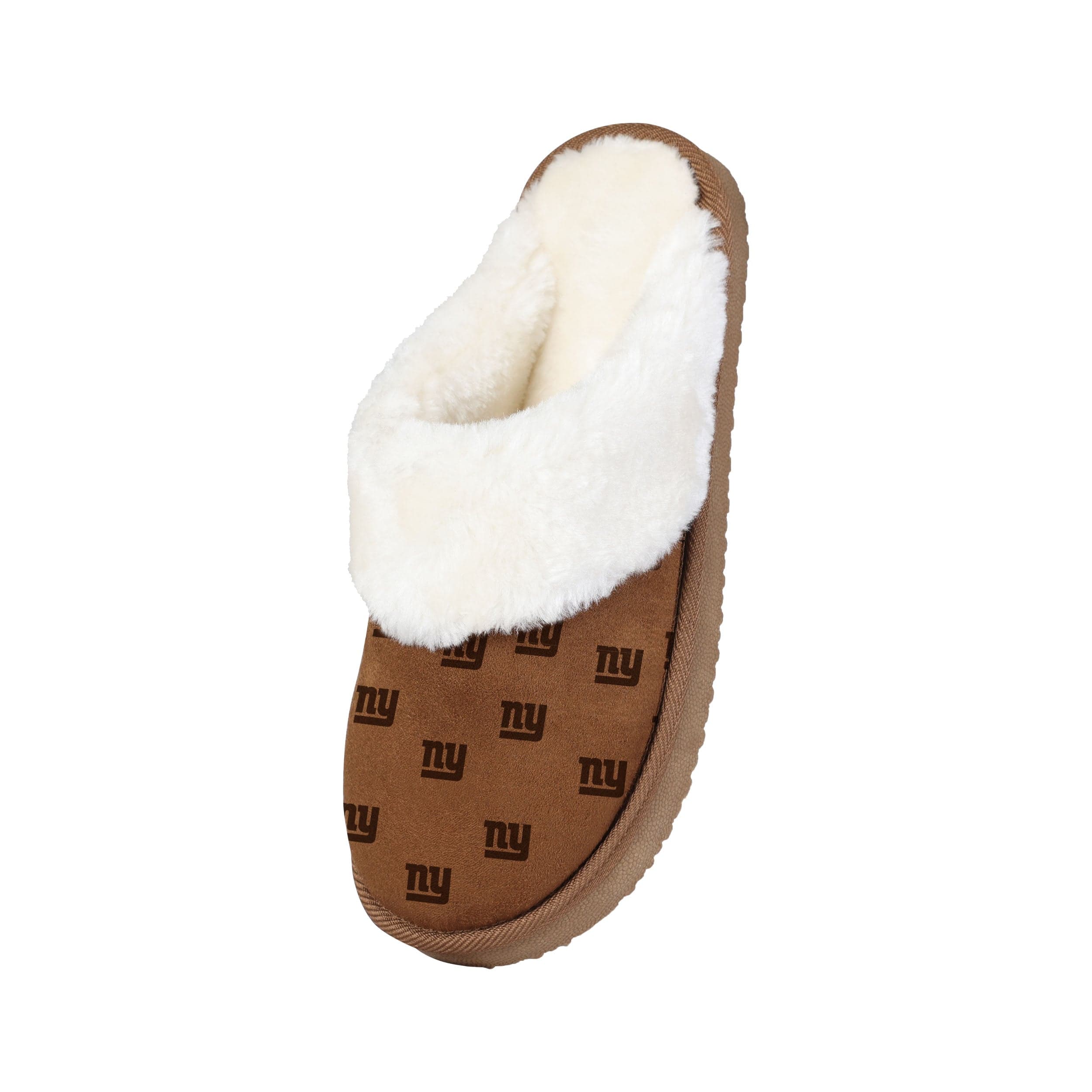 New York Giants NFL Womens Repeat Logo Moccasin Slippers - Image 4