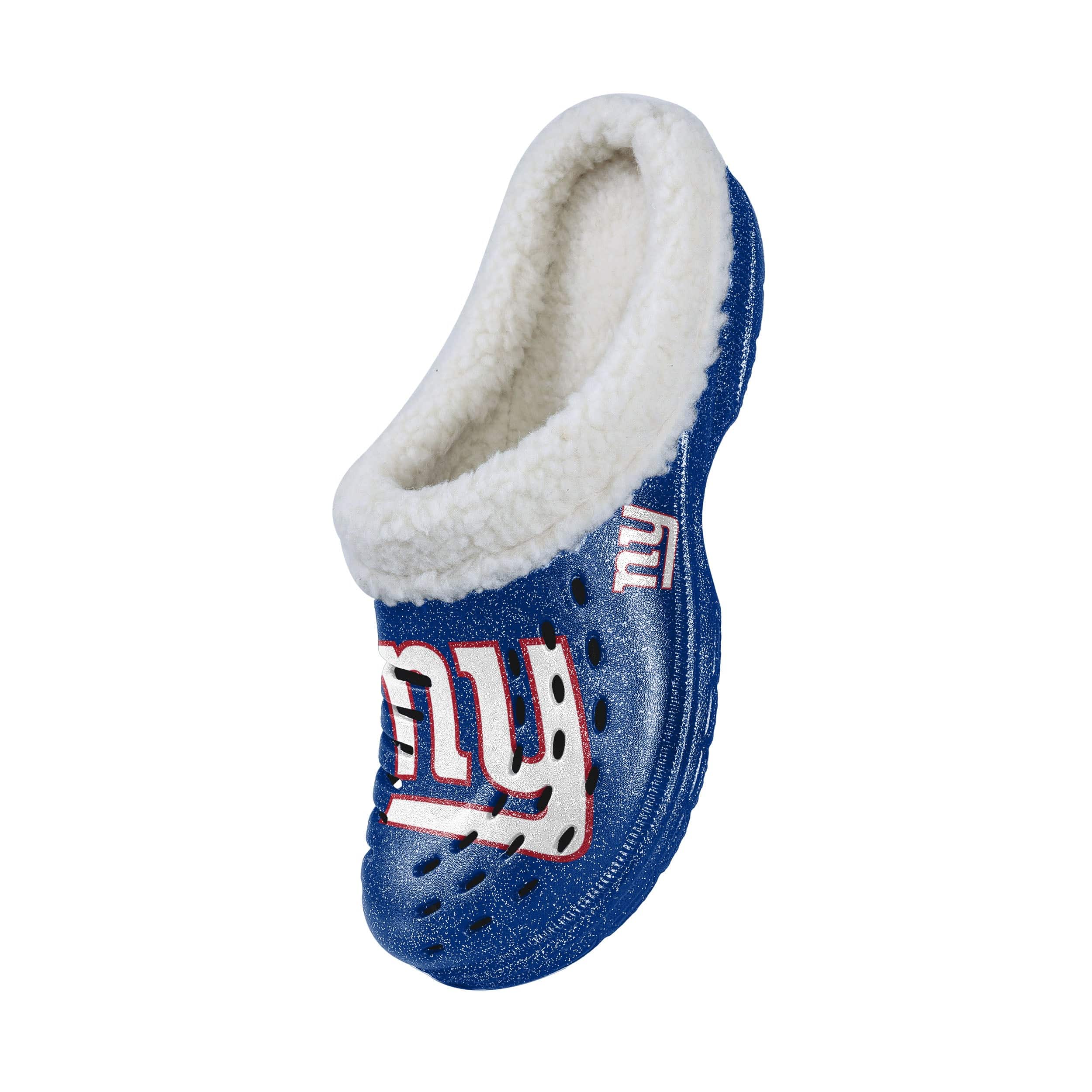 New York Giants NFL Womens Sherpa Lined Glitter Clog - Image 3