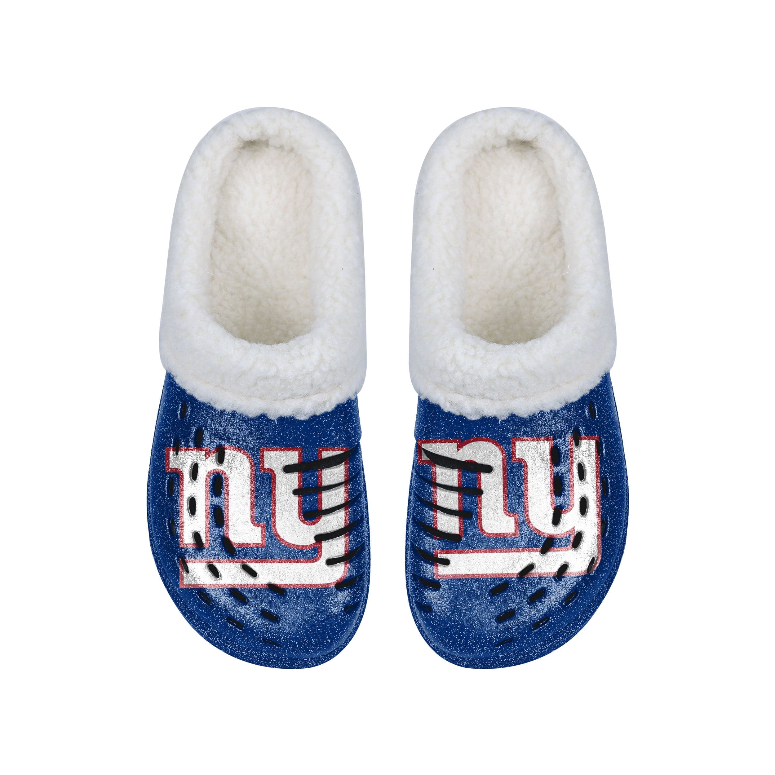 New York Giants NFL Womens Sherpa Lined Glitter Clog - Image 4