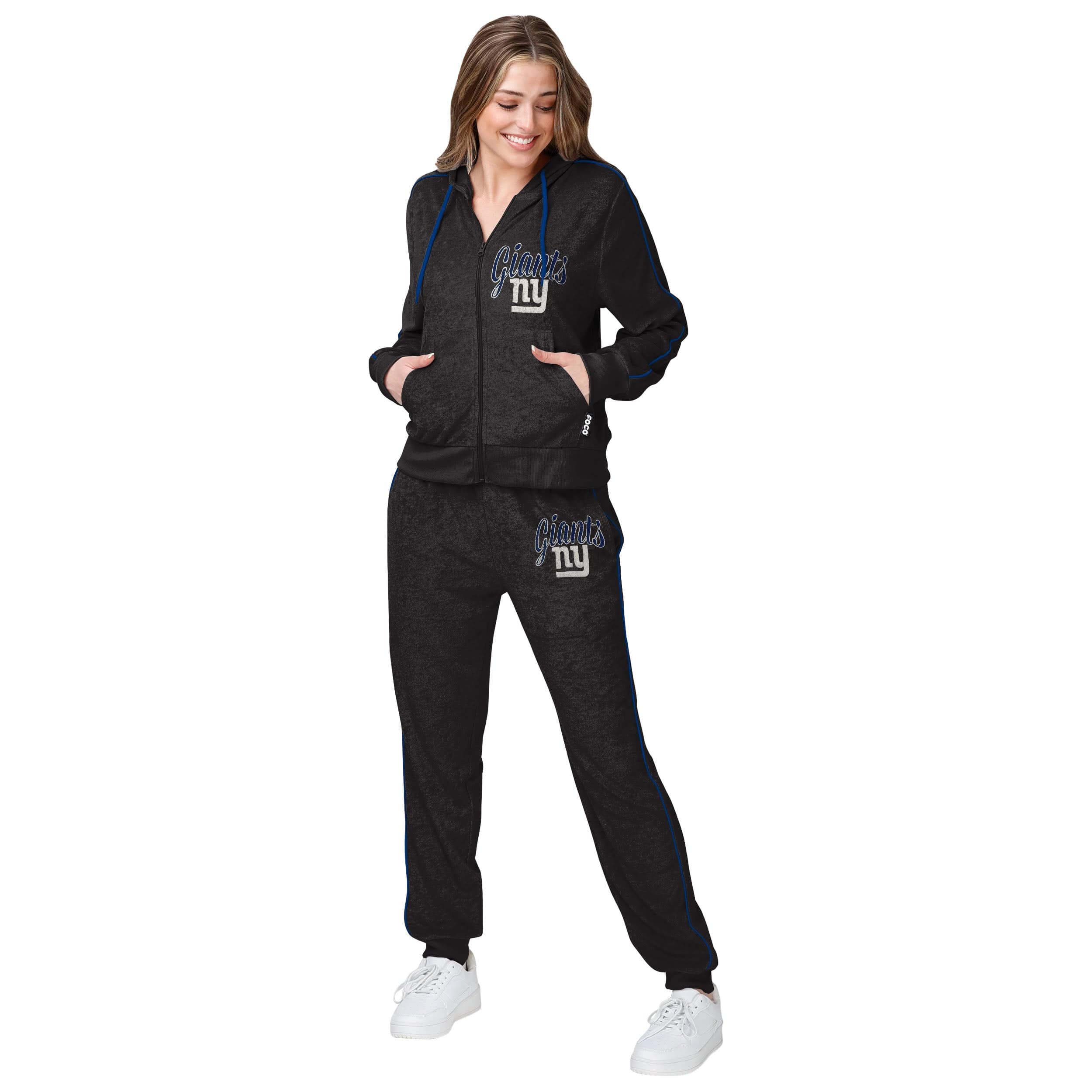 New York Giants NFL Womens Terry Knit Zip Up Top - Image 6