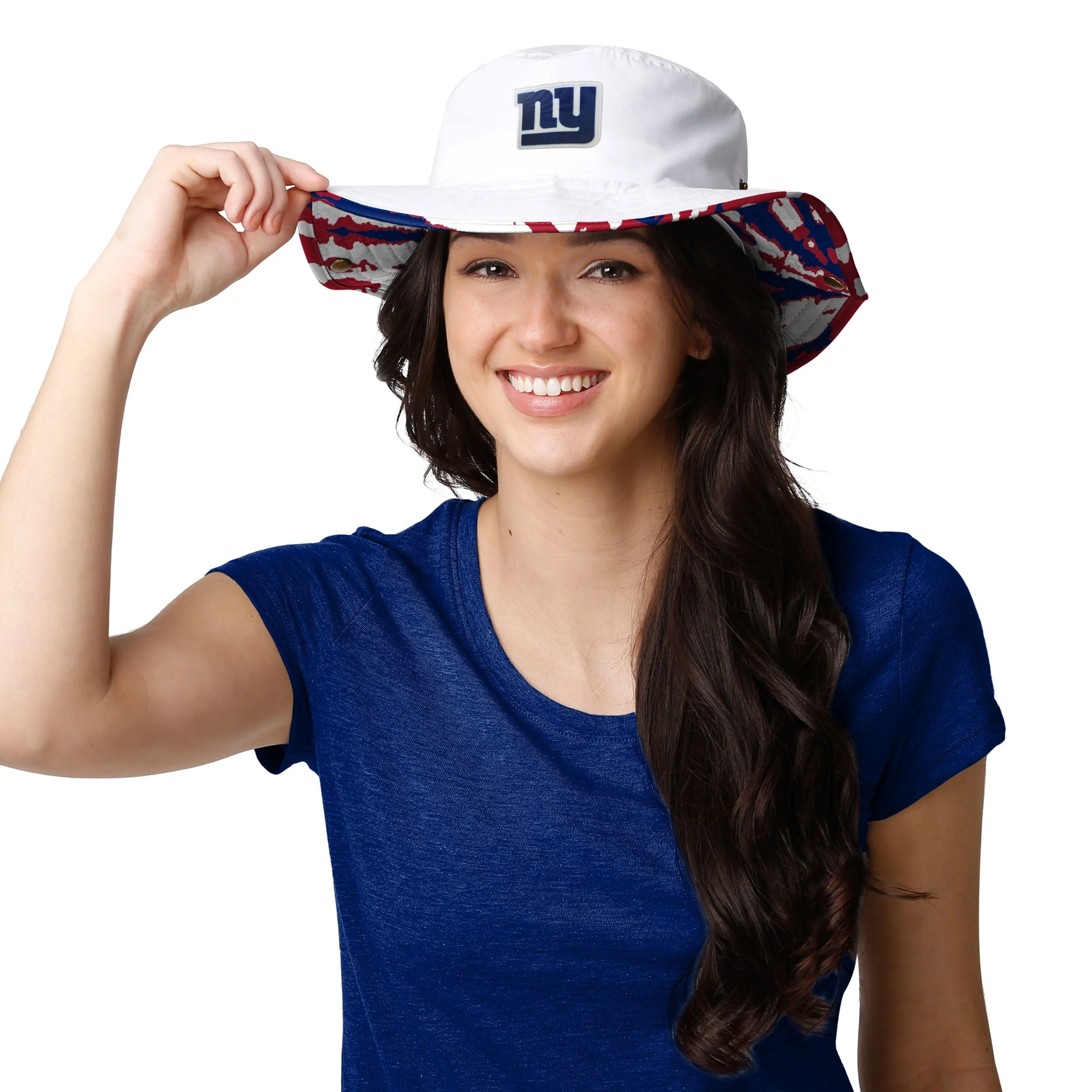 New York Giants NFL Womens White Hybrid Boonie Hat - Image 2