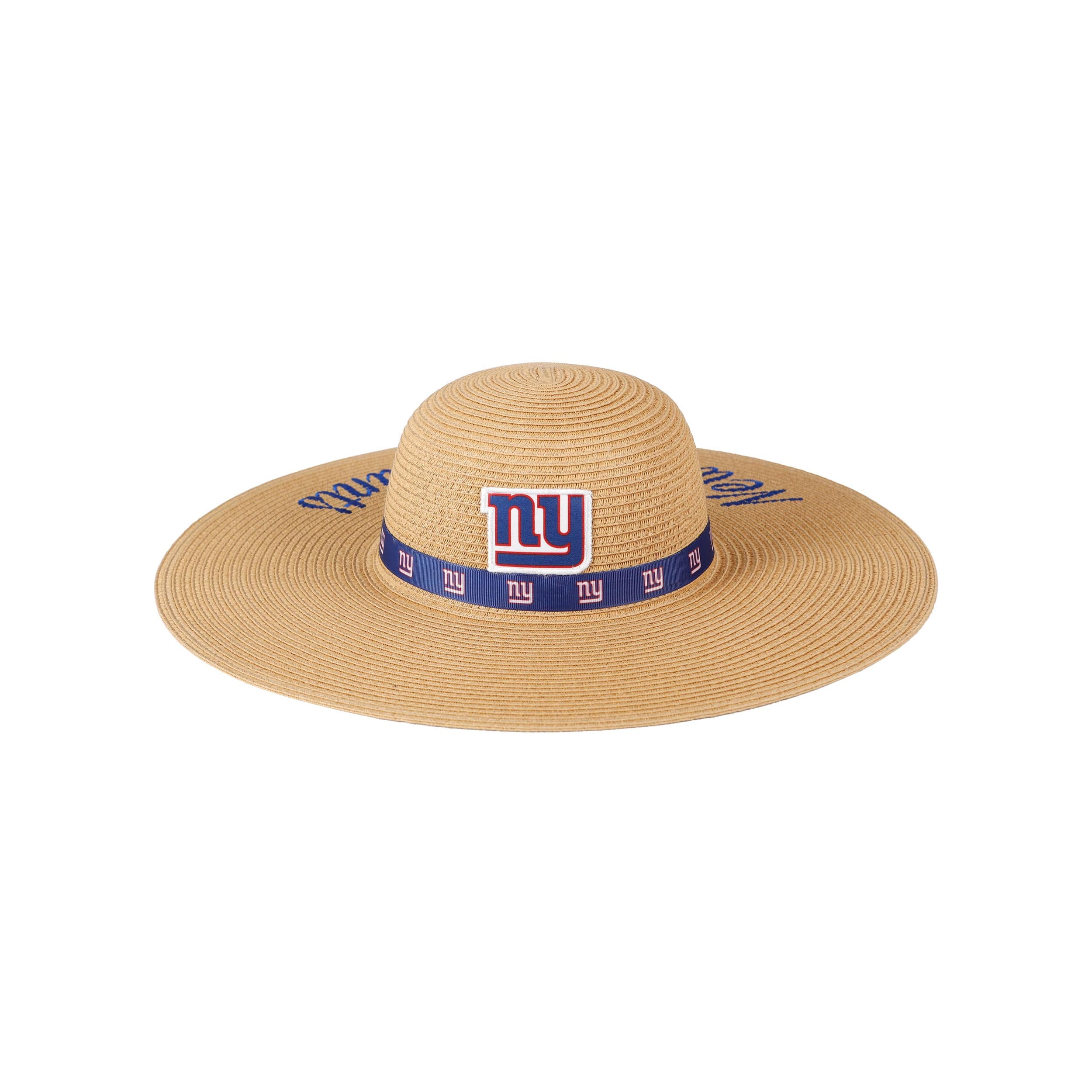 New York Giants NFL Womens Wordmark Beach Straw Hat