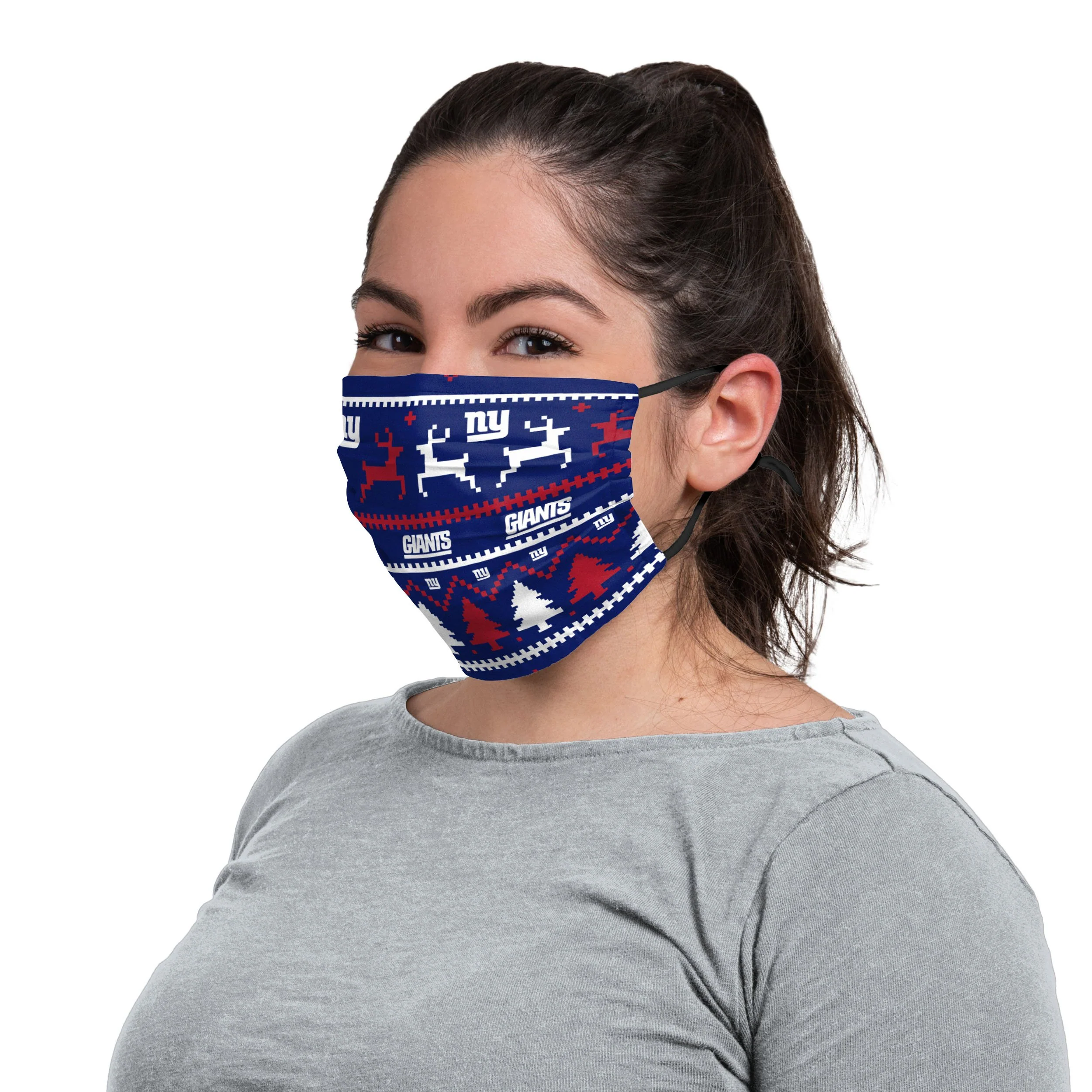 New York Giants NFL Wordmark Holiday Adjustable Face Cover - Image 3