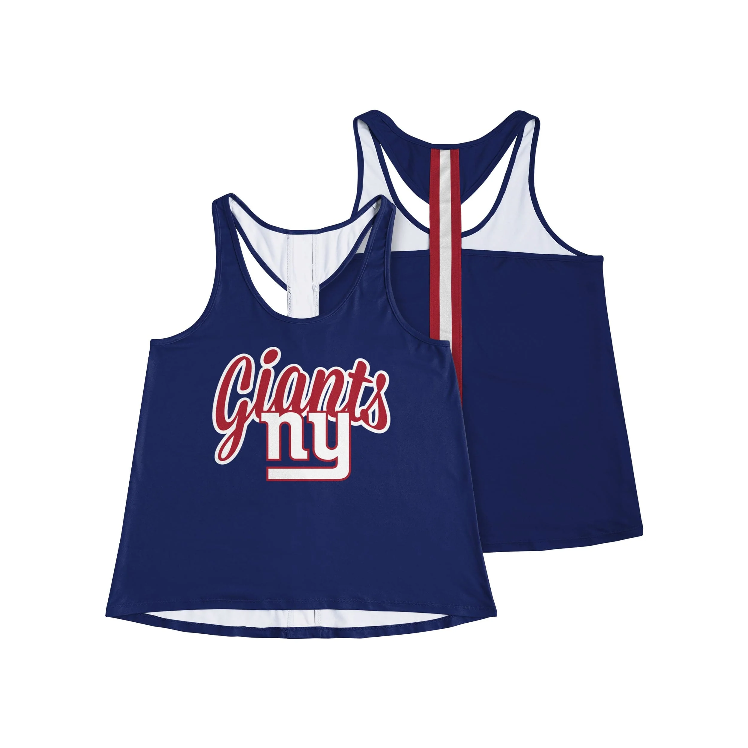 New York Giants NFL Womens Wordmark Team Stripe Sleeveless Top - Image 3