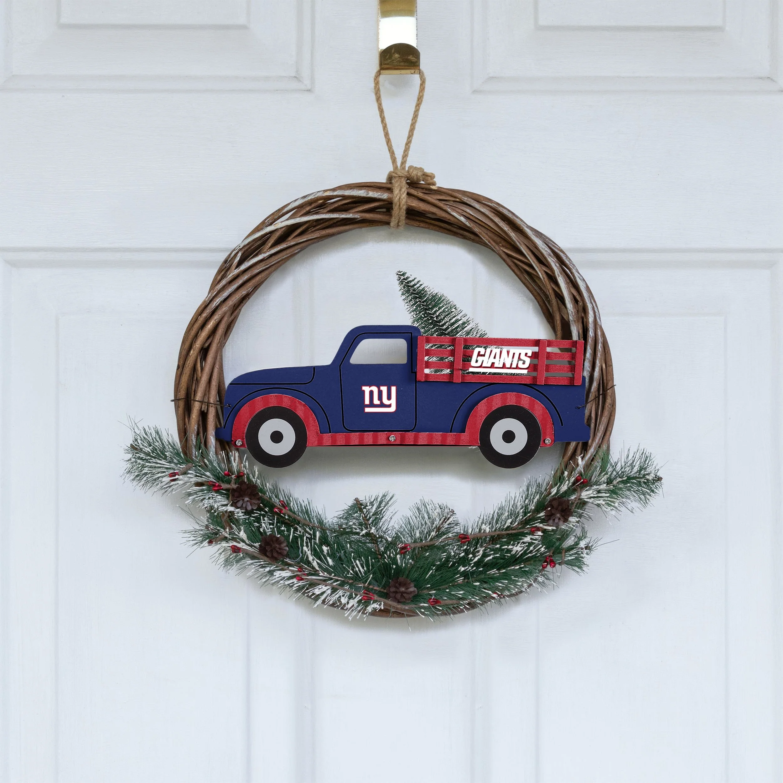 New York Giants NFL Wreath With Truck - Image 2