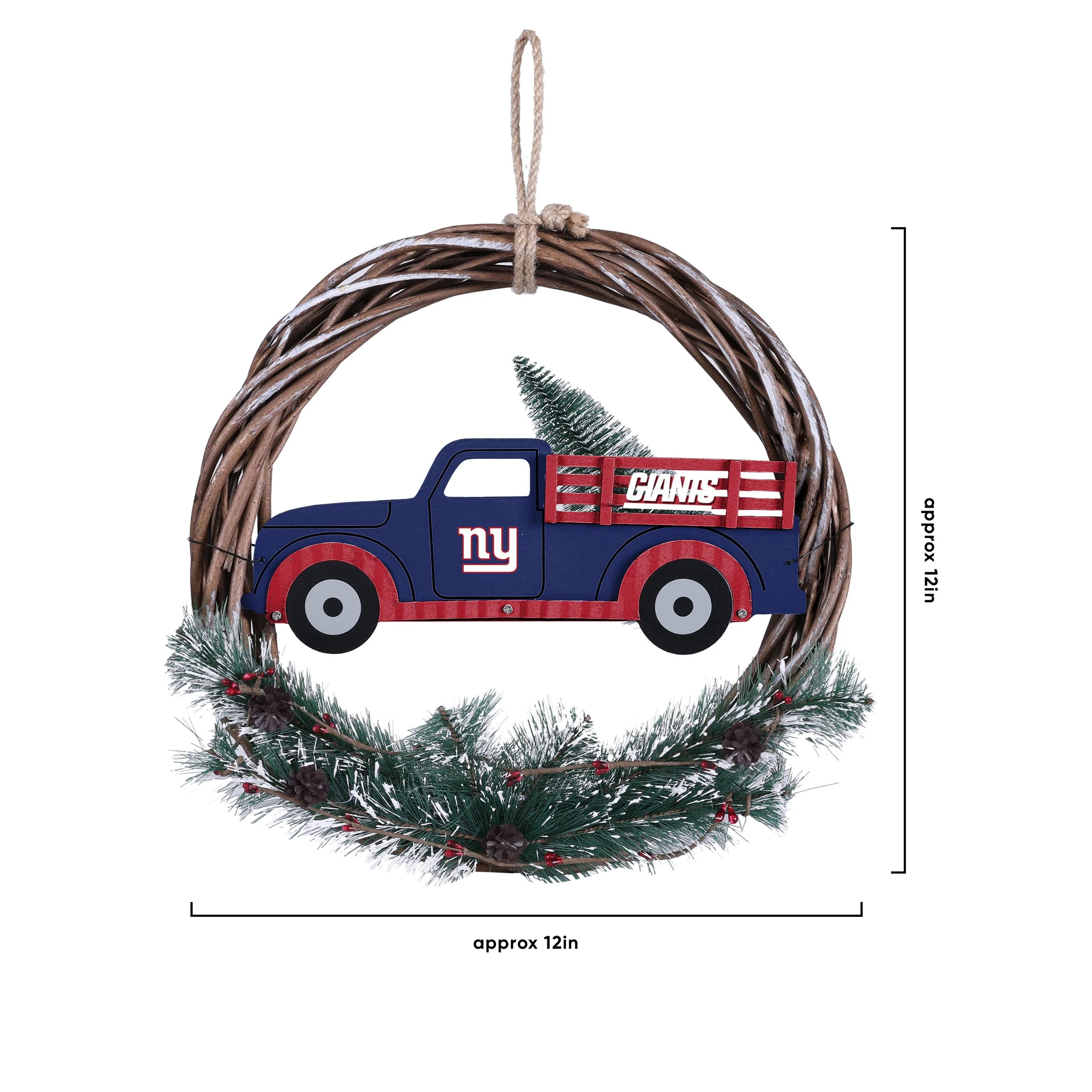 New York Giants NFL Wreath With Truck - Image 4