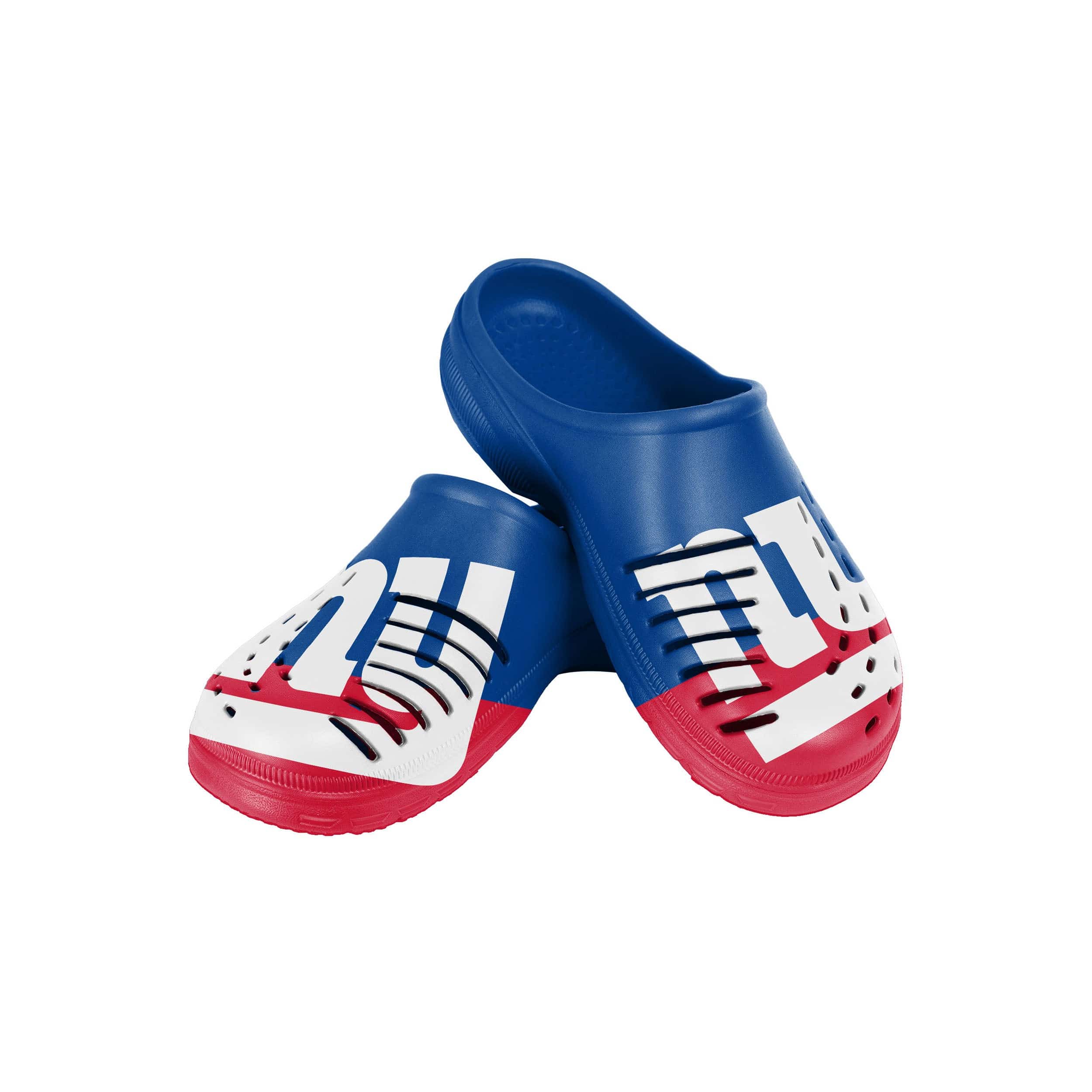 New York Giants NFL Youth Colorblock Big Logo Clog