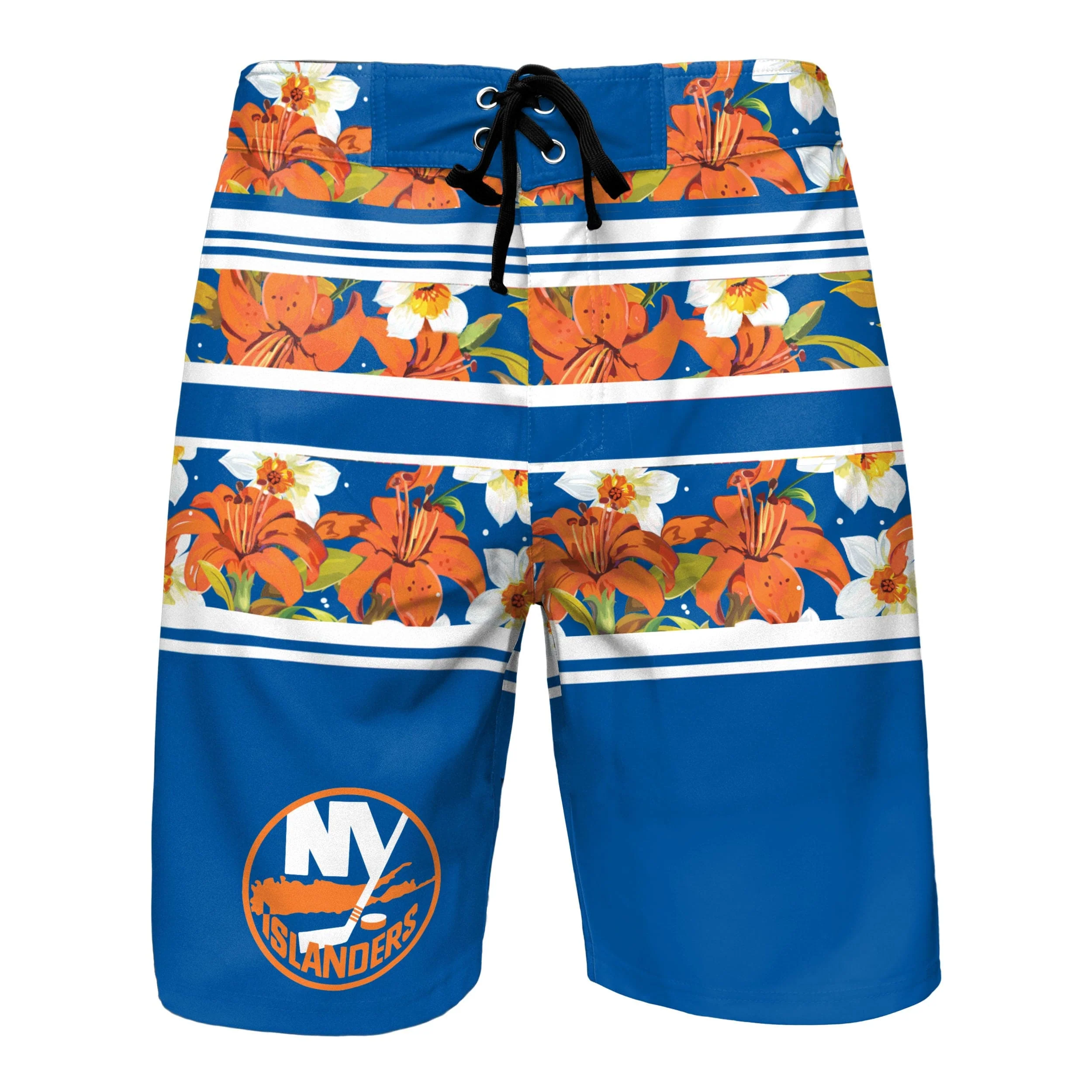 New York Islanders Mens NHL Floral Stripe Boardshorts