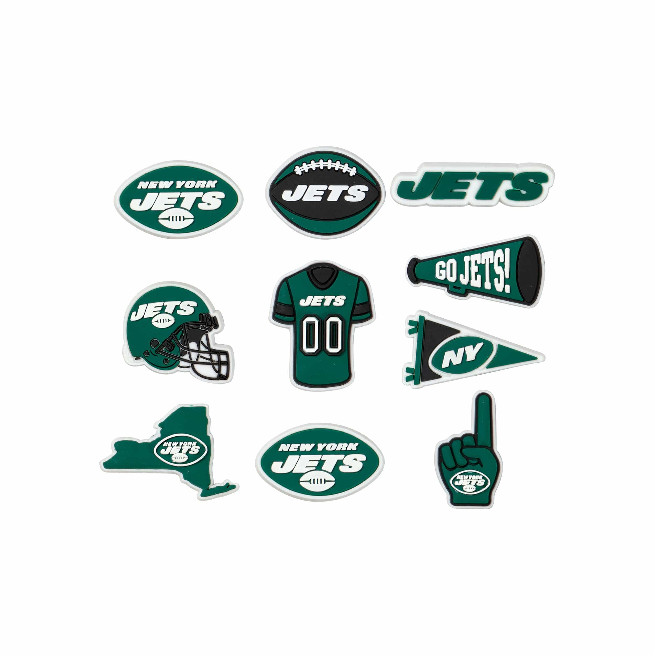 New York Jets NFL 10 Pack Team Clog Charms