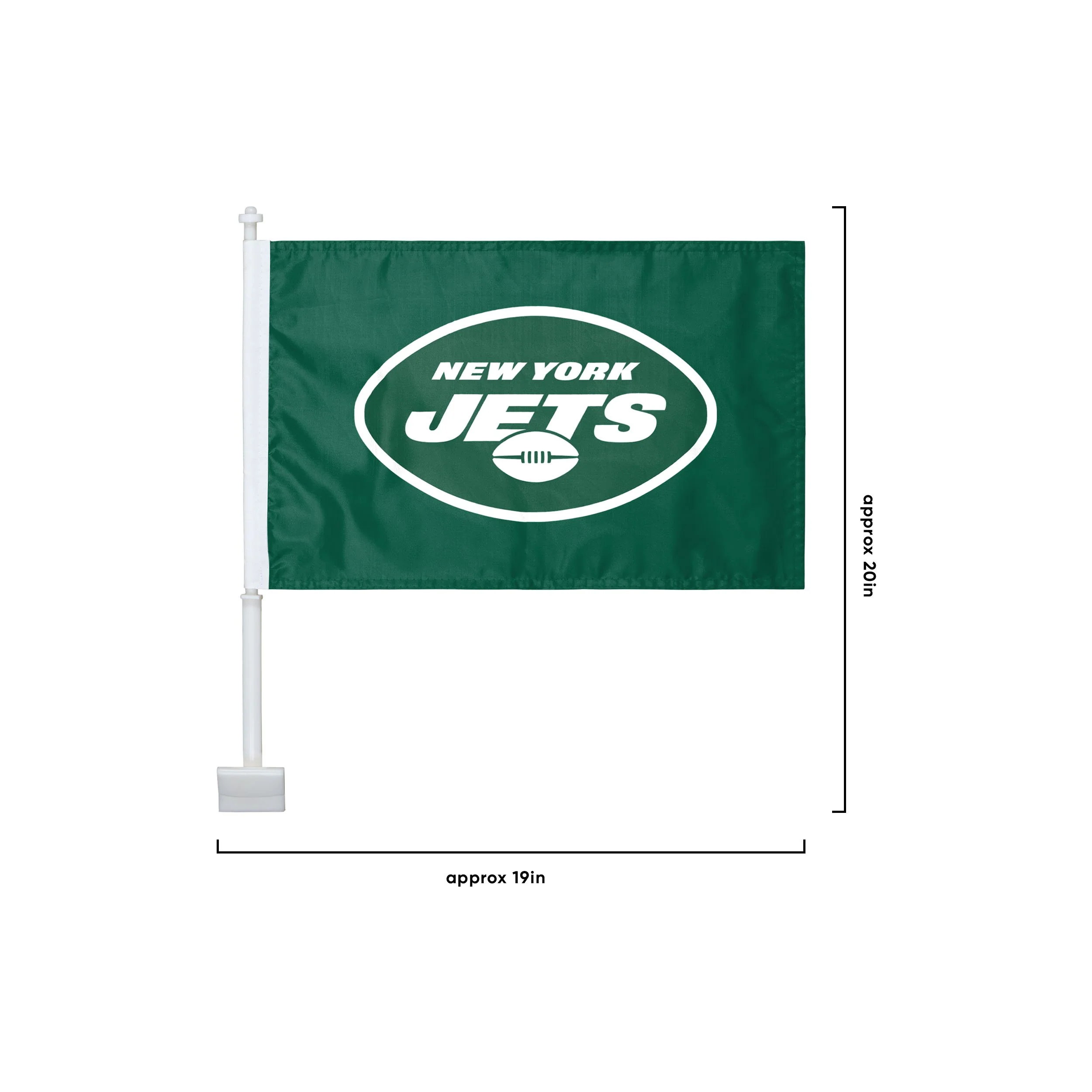 New York Jets NFL 2 Pack Solid Car Flag - Image 3