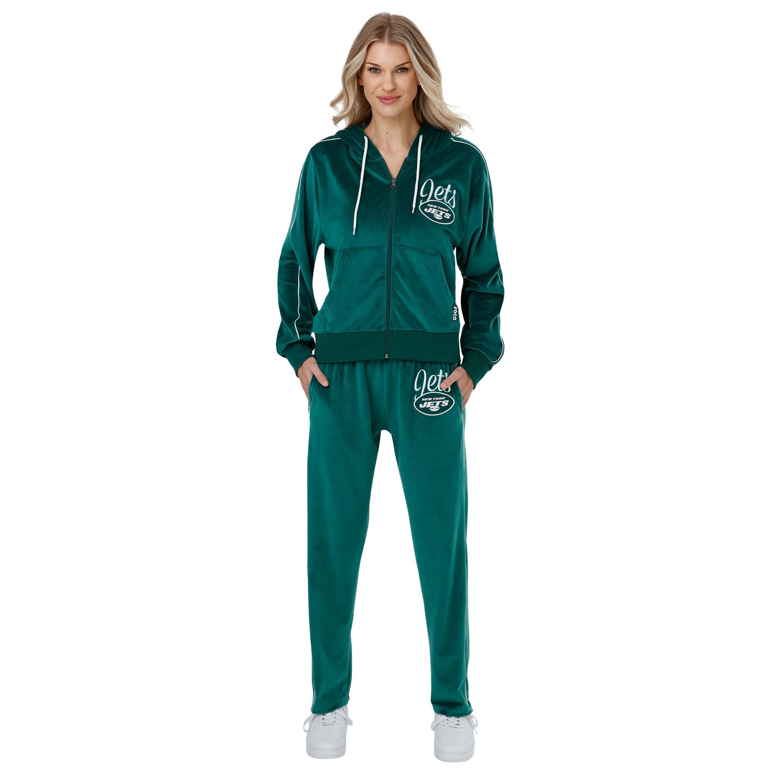 New York Jets NFL 2019 Retro Womens Velour Pants - Image 5