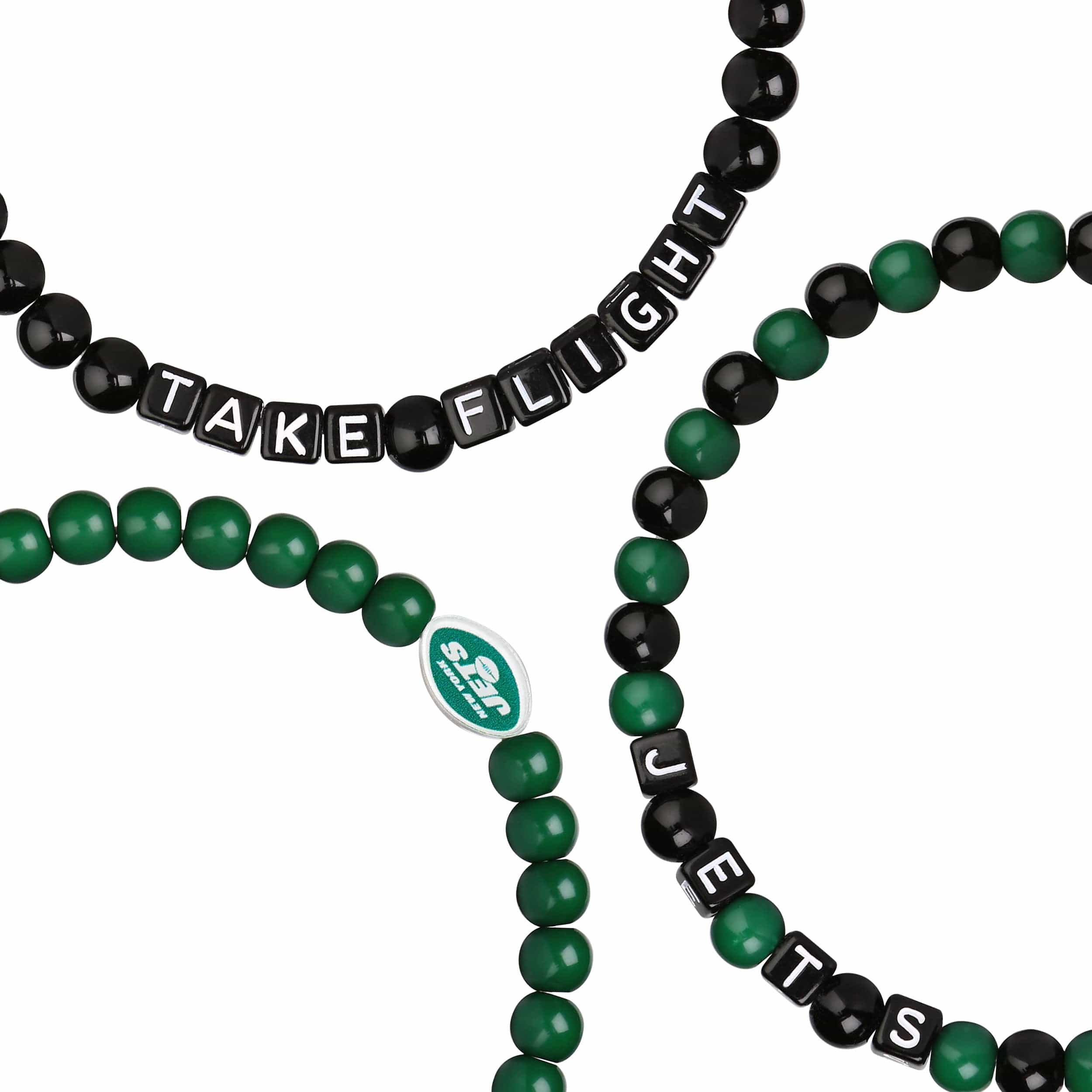New York Jets NFL 3 Pack Beaded Friendship Bracelet - Image 2
