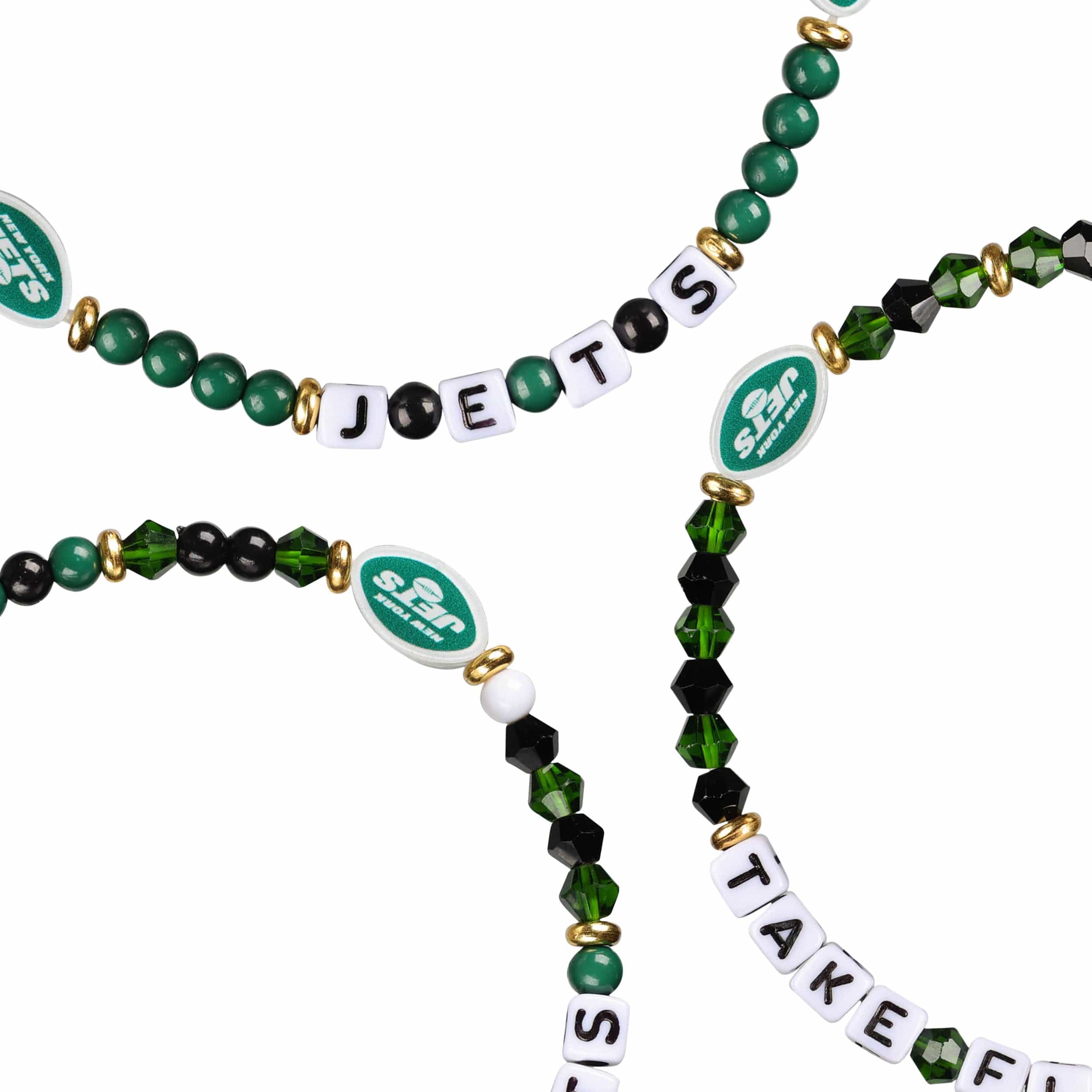 New York Jets NFL 3 Pack Friendship Bracelet - Image 2