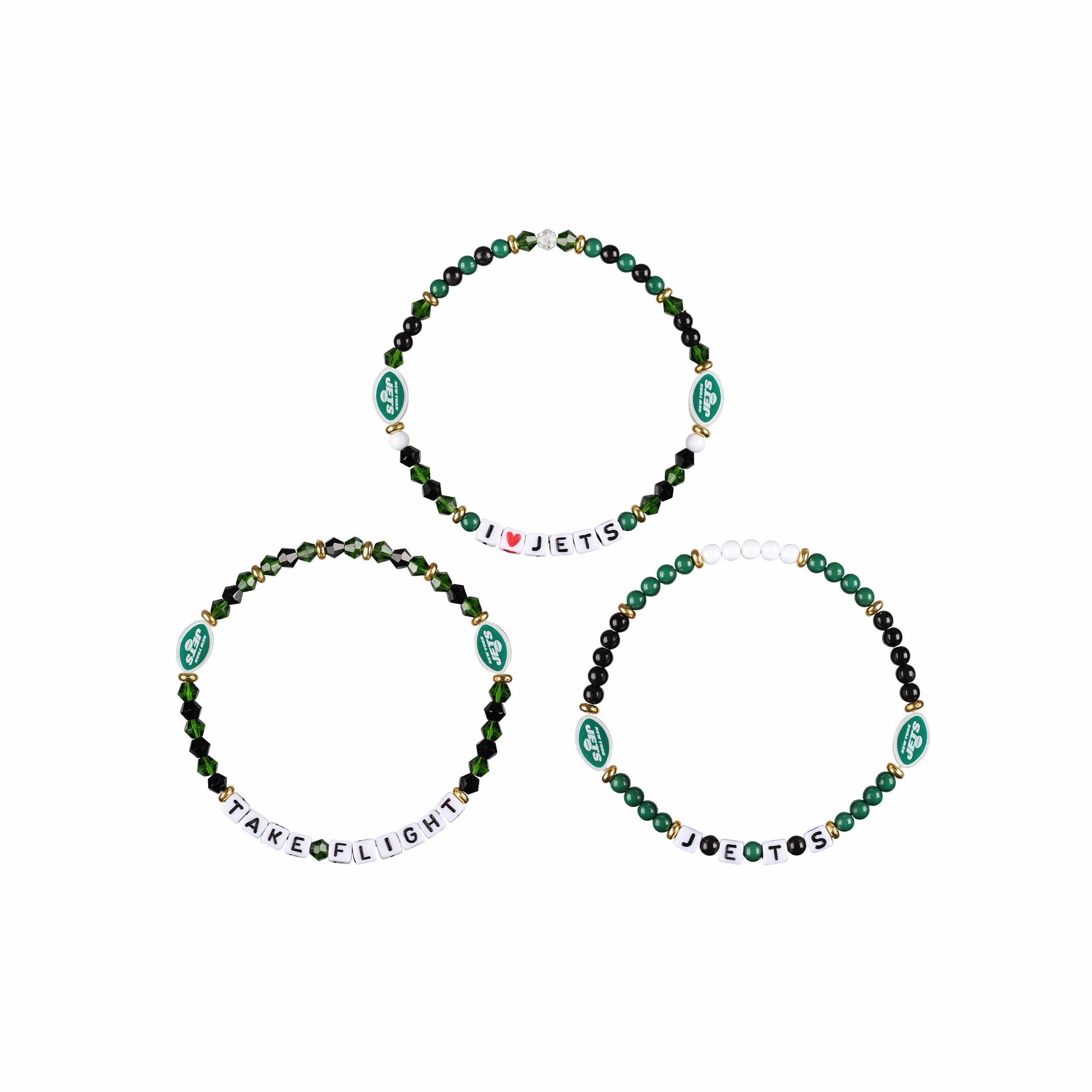 New York Jets NFL 3 Pack Friendship Bracelet - Image 3