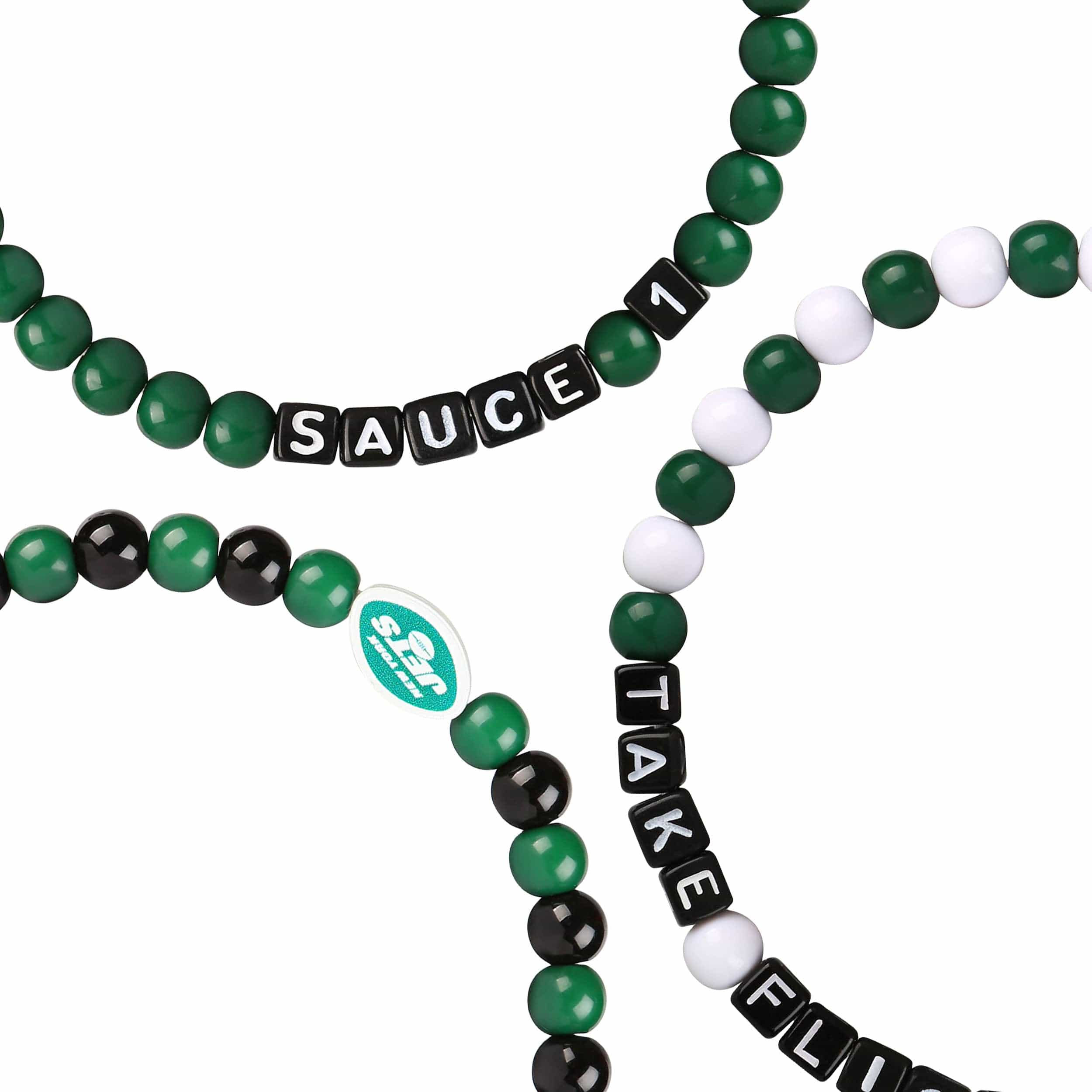 New York Jets NFL Aaron Rodgers & Sauce Gardner 3 Pack Player Beaded Friendship Bracelet - Image 2