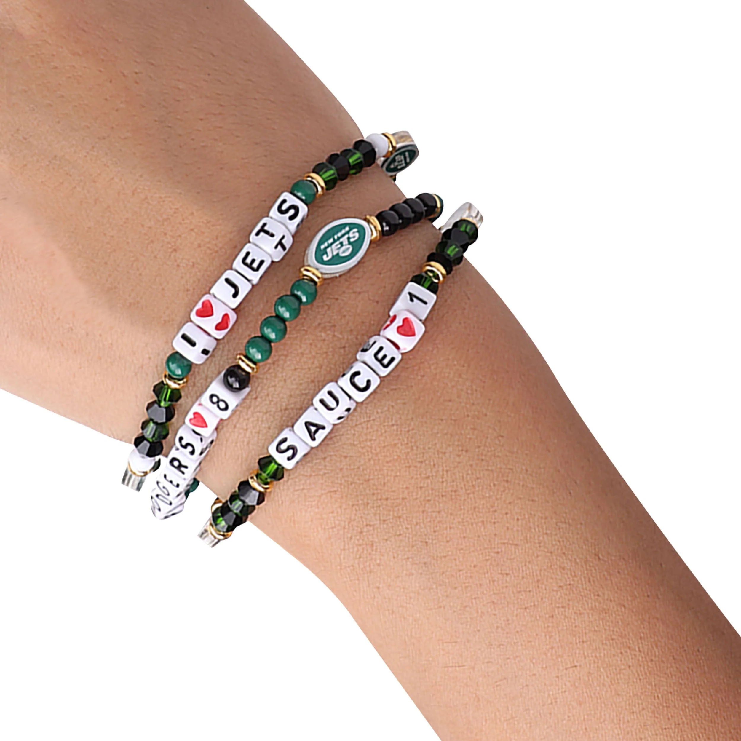 New York Jets NFL Aaron Rodgers & Sauce Gardner 3 Pack Player Friendship Bracelet - Image 4