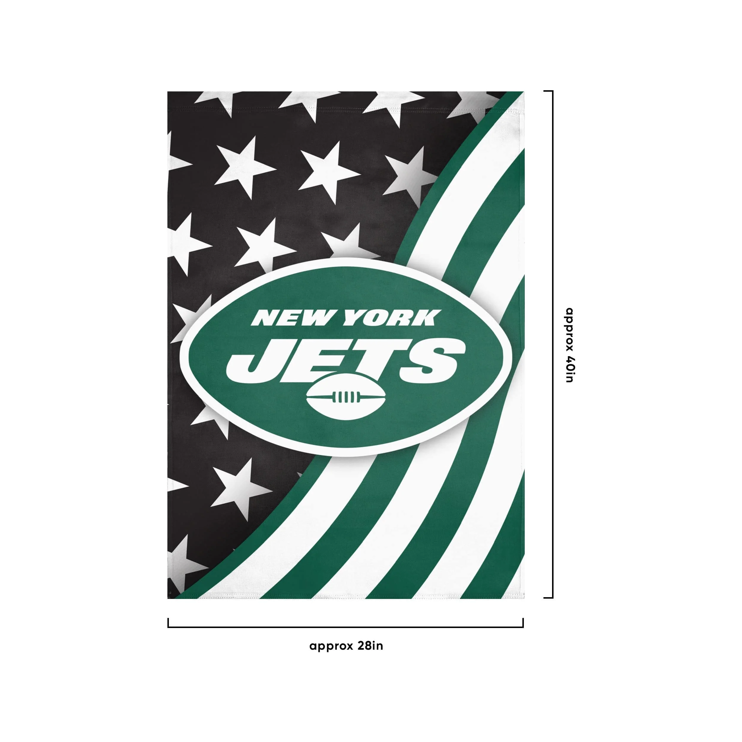 New York Jets NFL Americana Vertical Flag - Image 3