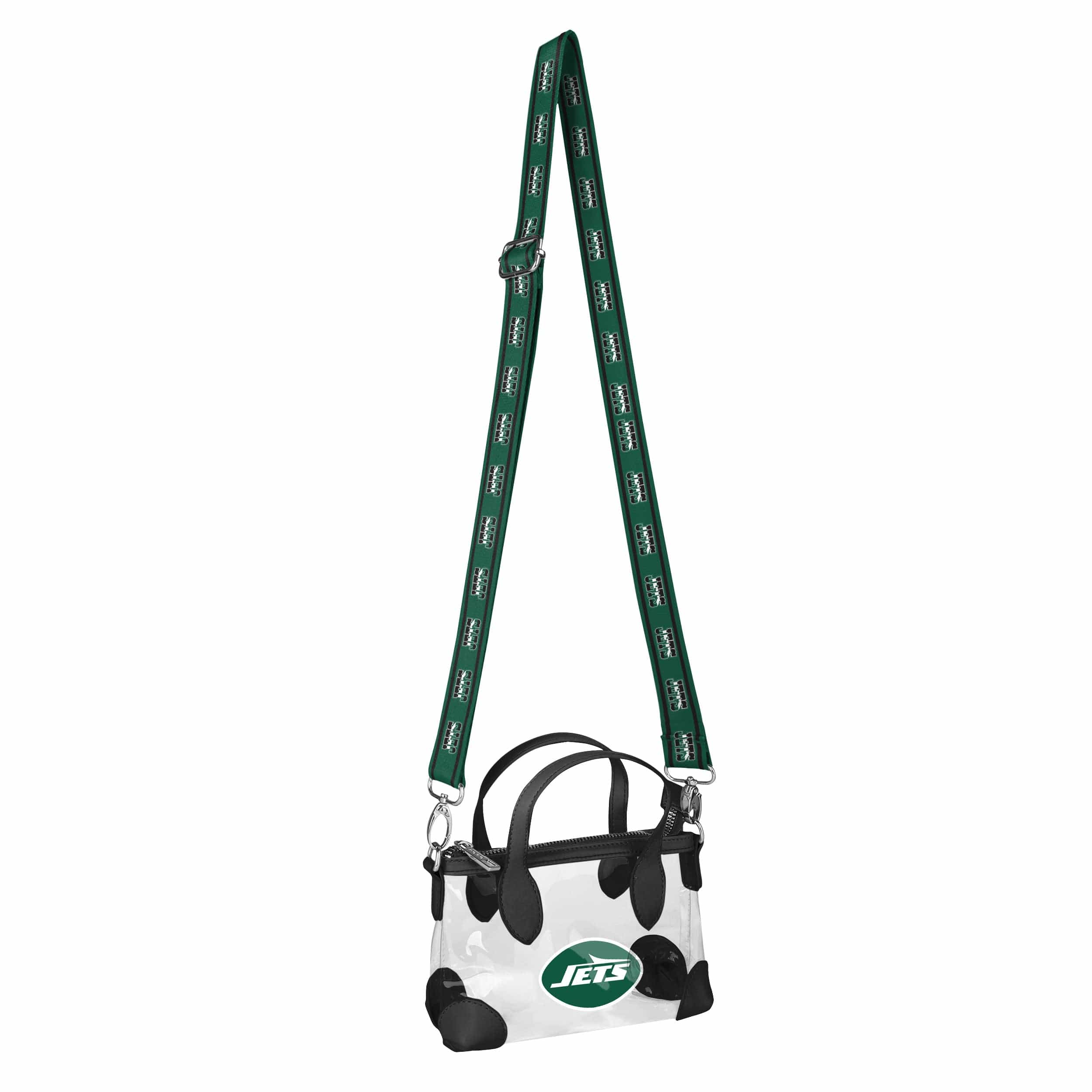 New York Jets NFL Big Logo Clear Crossbody Mini Purse - Image 3