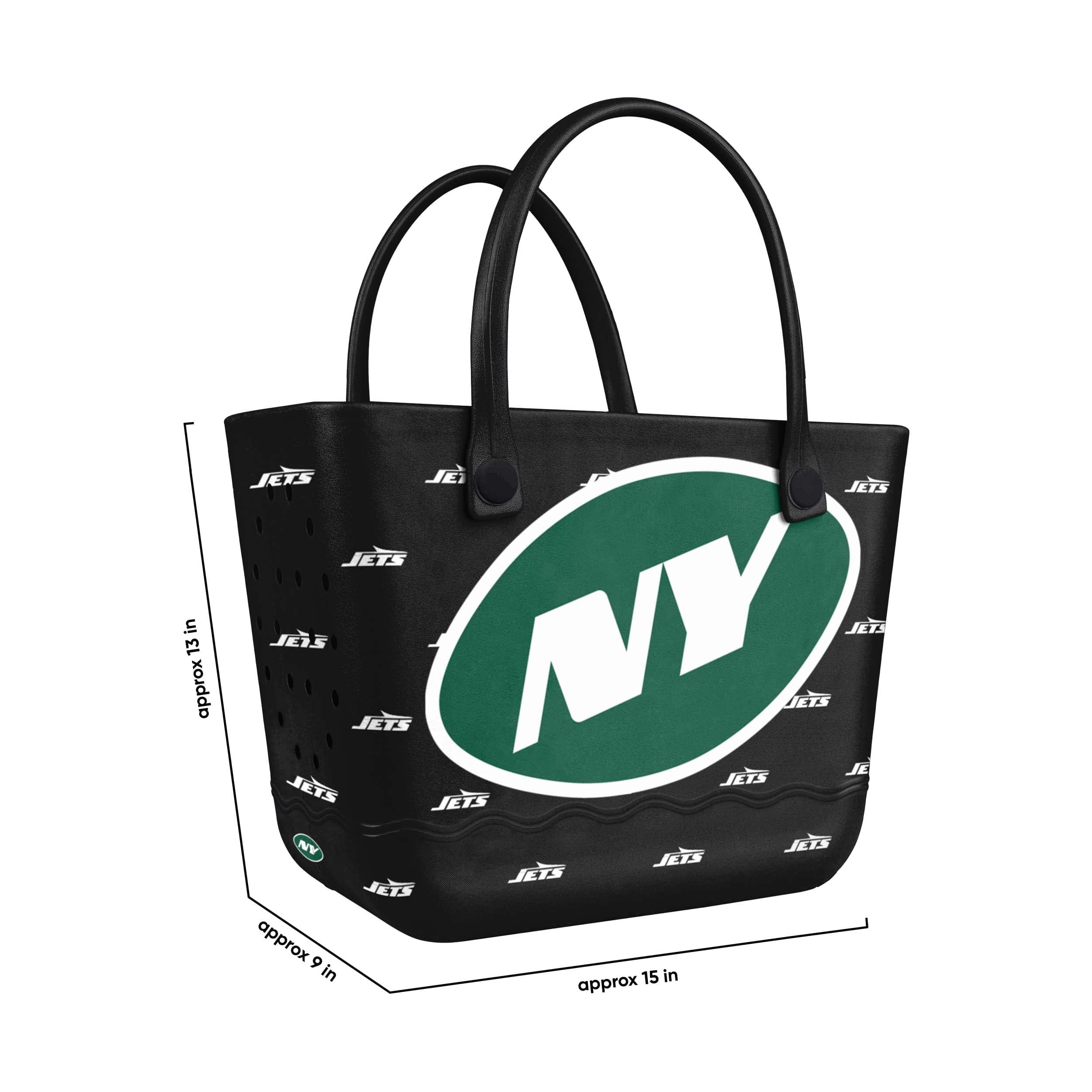 New York Jets NFL Big Logo Mini Print Tailgate Tote Bag - Image 3
