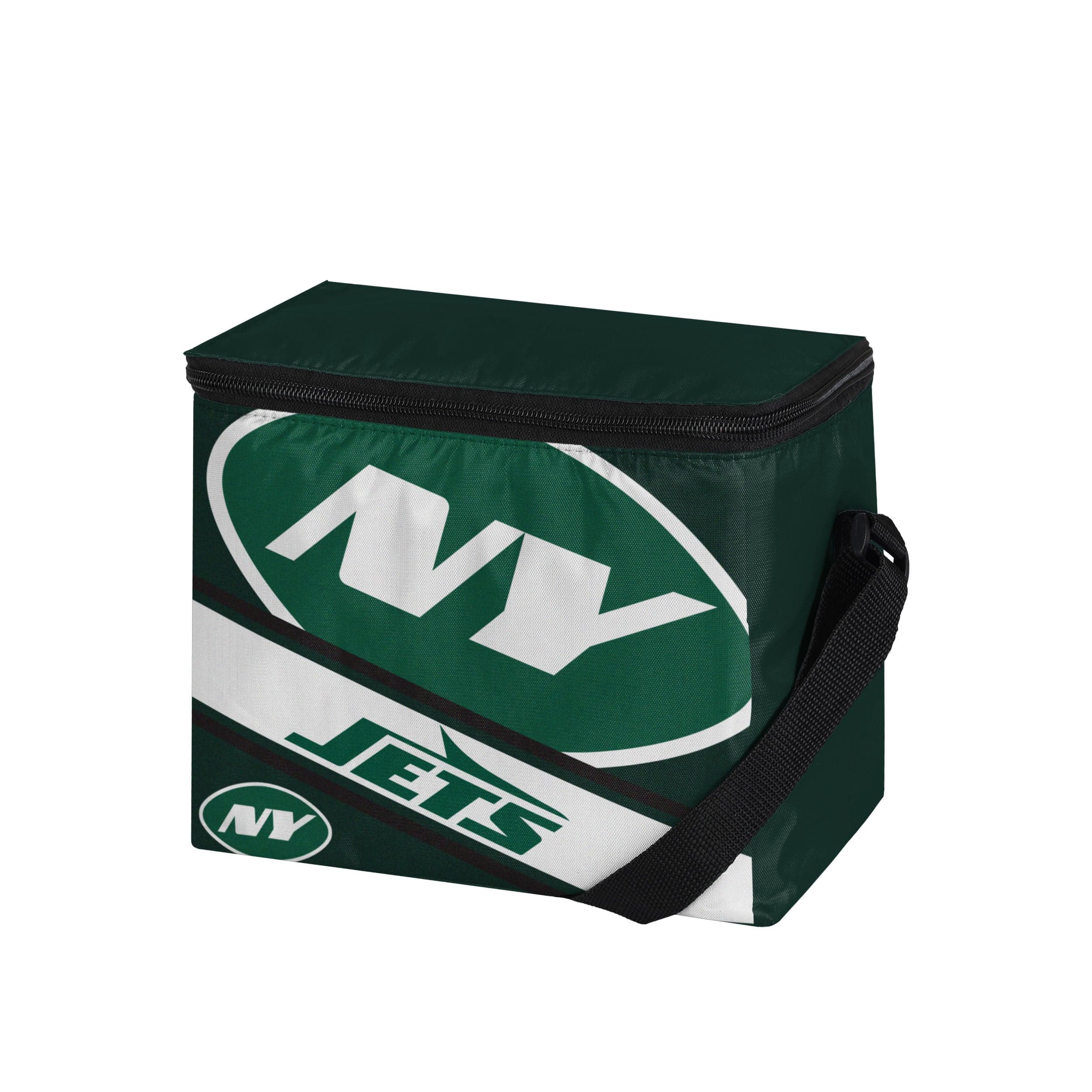 New York Jets NFL Big Logo Stripe 6 Pack Cooler - Image 2