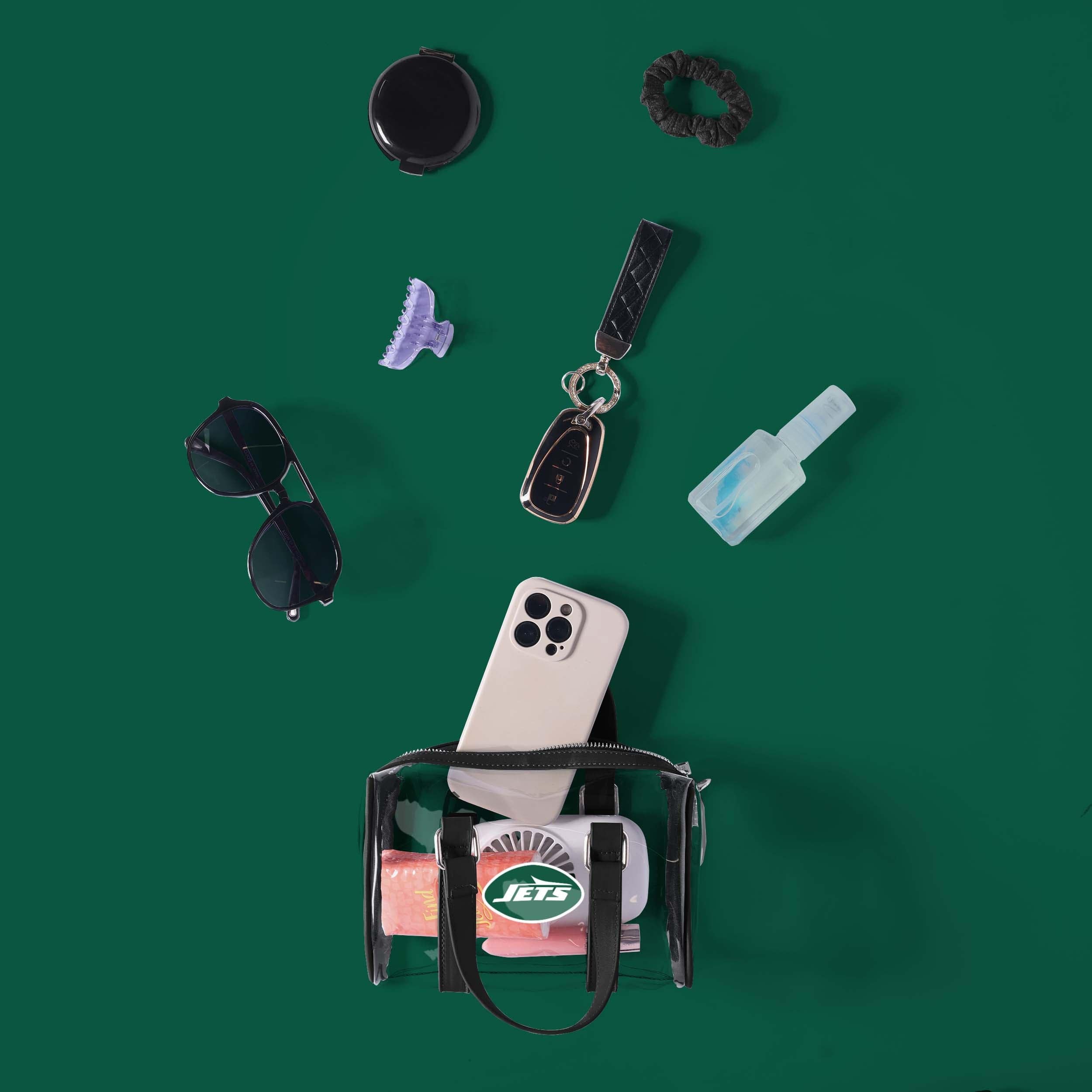 New York Jets NFL Clear Barrel Bag - Image 3
