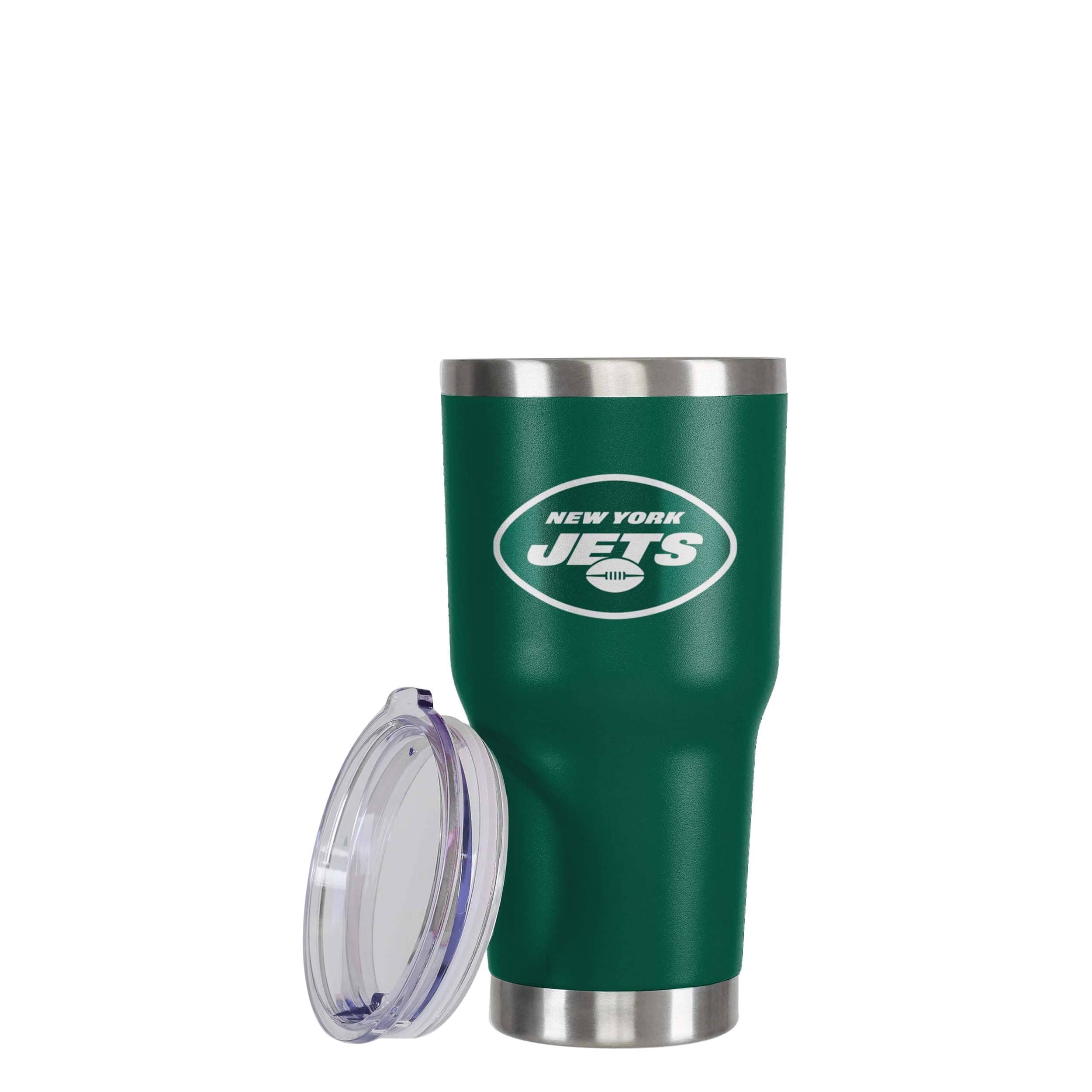 New York Jets NFL Green Team Logo 30 oz Tumbler - Image 3