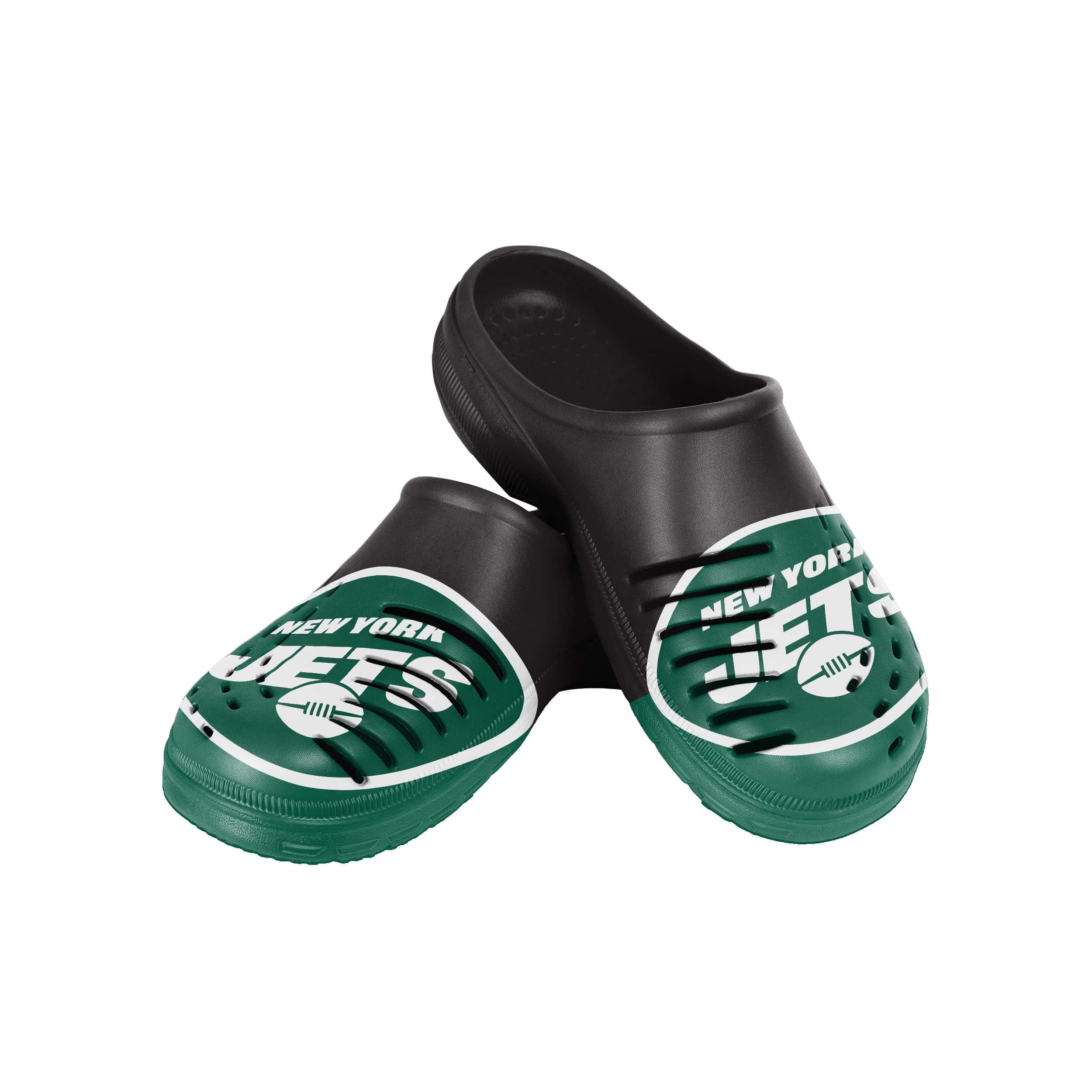 New York Jets NFL Mens Colorblock Big Logo Clog