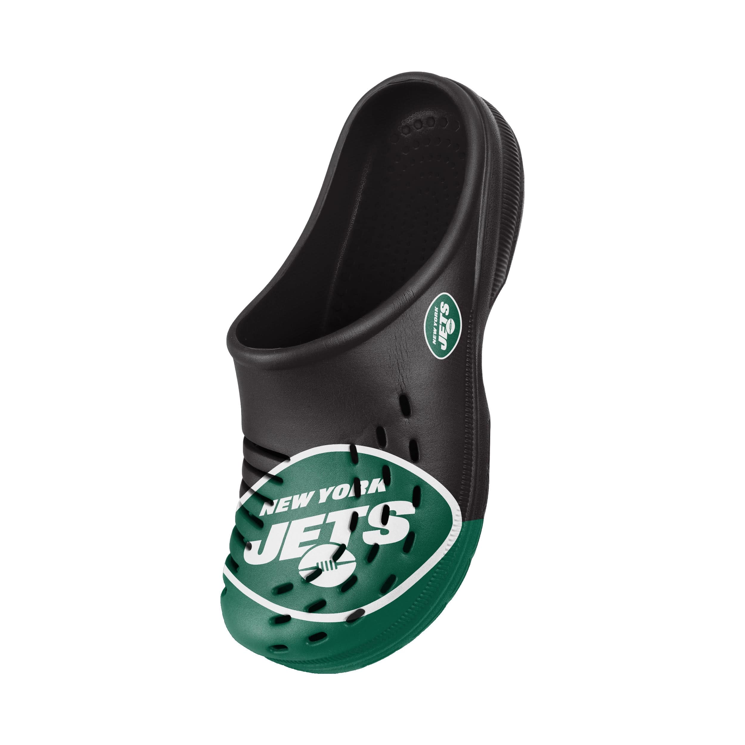 New York Jets NFL Mens Colorblock Big Logo Clog - Image 3