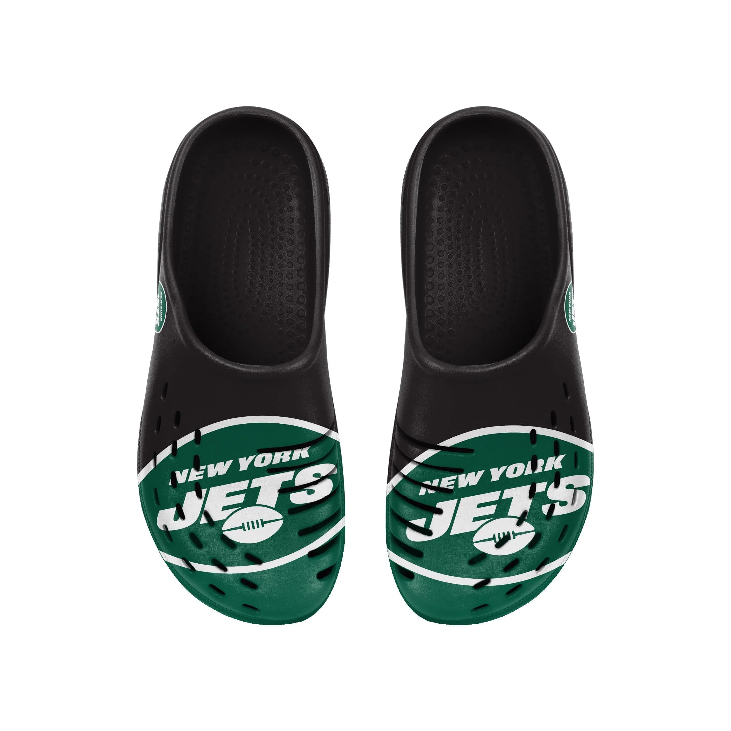 New York Jets NFL Mens Colorblock Big Logo Clog - Image 4