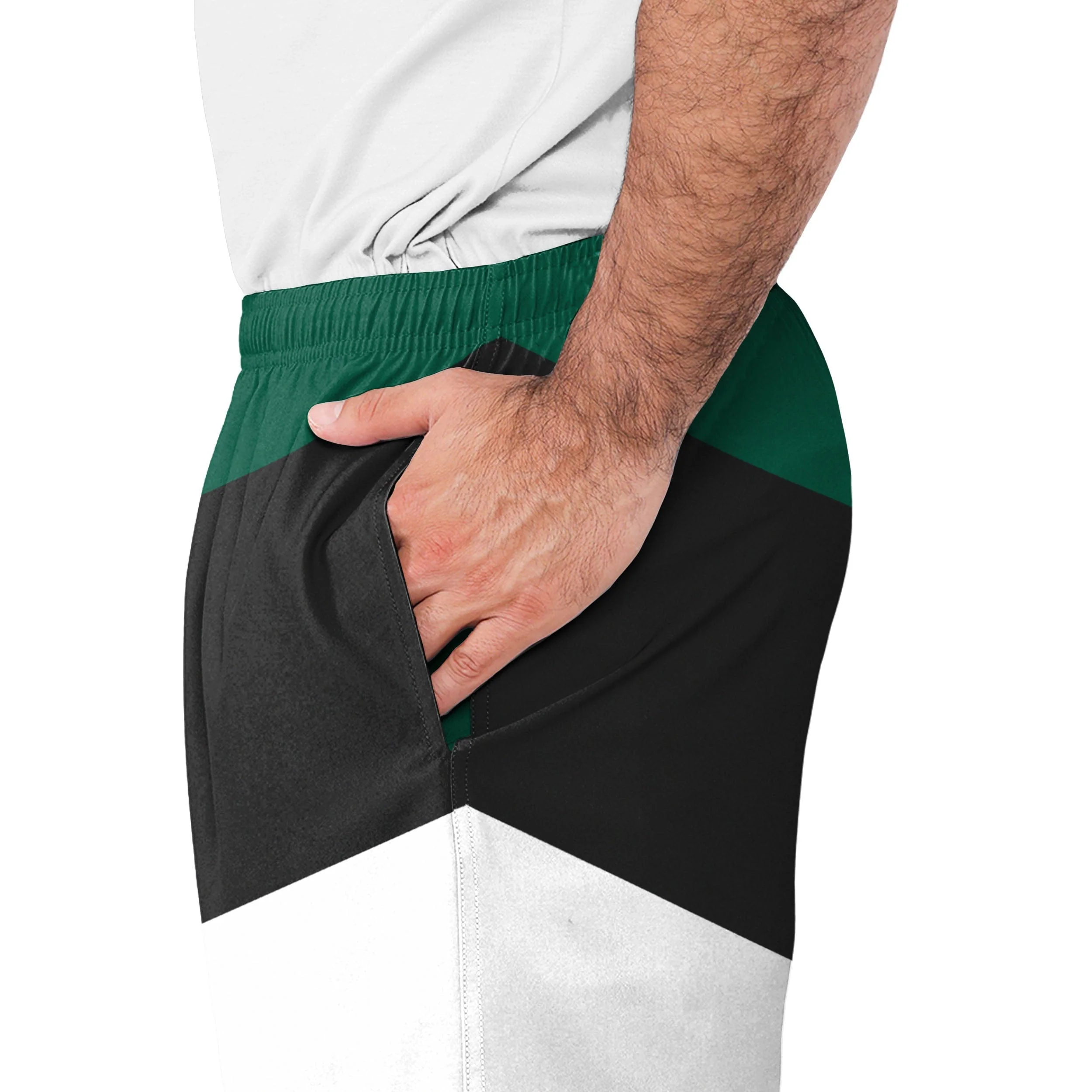 New York Jets NFL Mens Colorblock Double Down Liner Training Shorts - Image 3