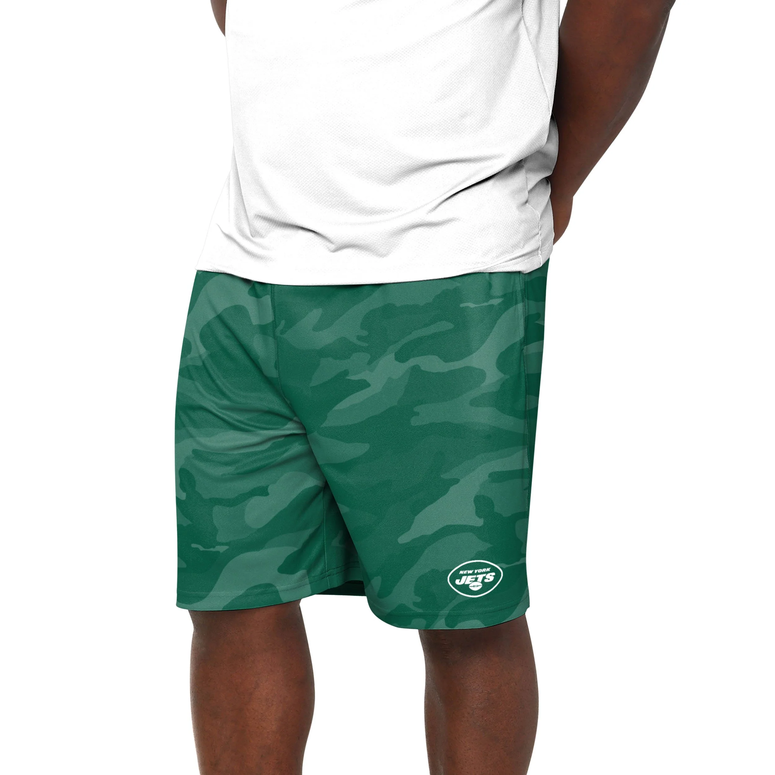 New York Jets NFL Mens Cool Camo Training Shorts - Image 2