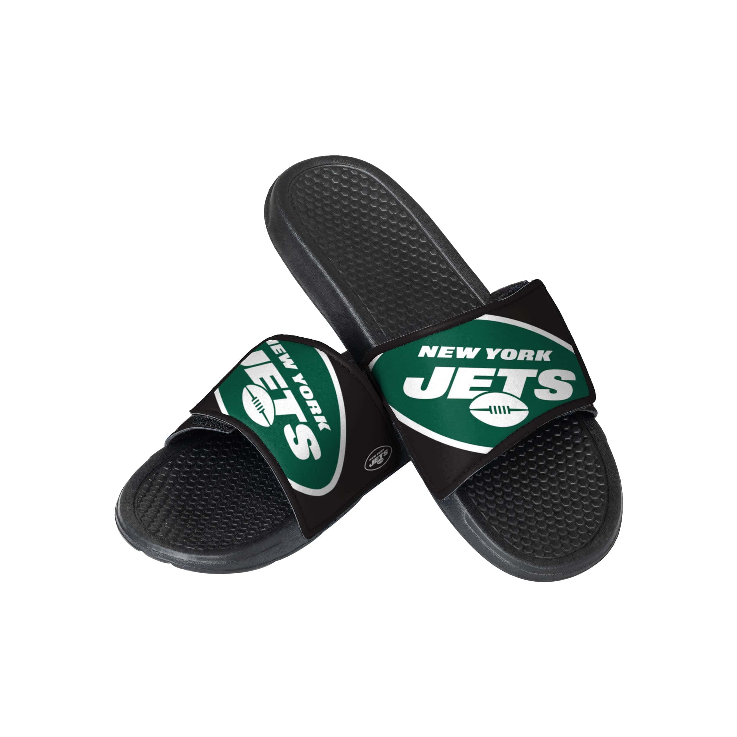 New York Jets NFL Mens Cropped Big Logo Slide