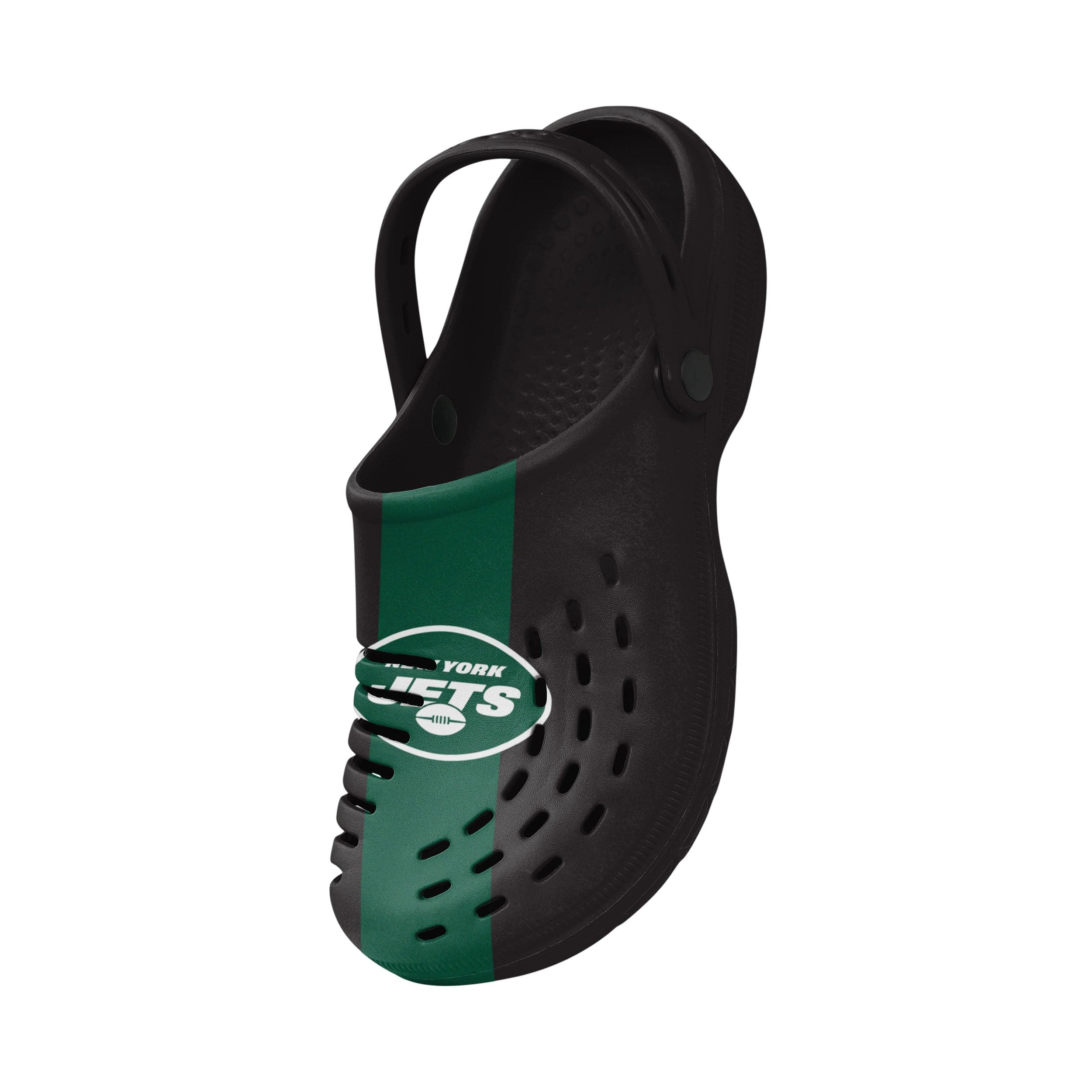 New York Jets NFL Mens Team Stripe Clog With Strap - Image 3