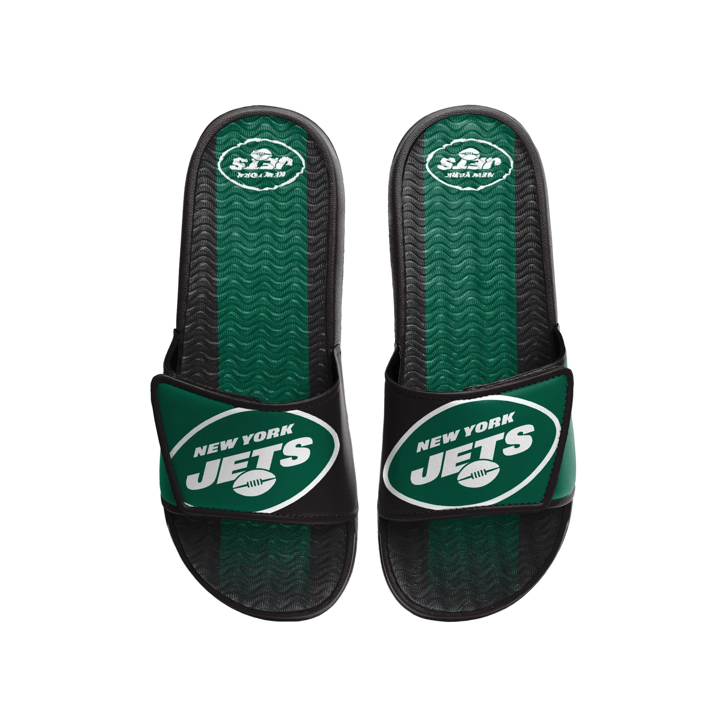 New York Jets NFL Mens Team Stripe Gel Slide - Image 2