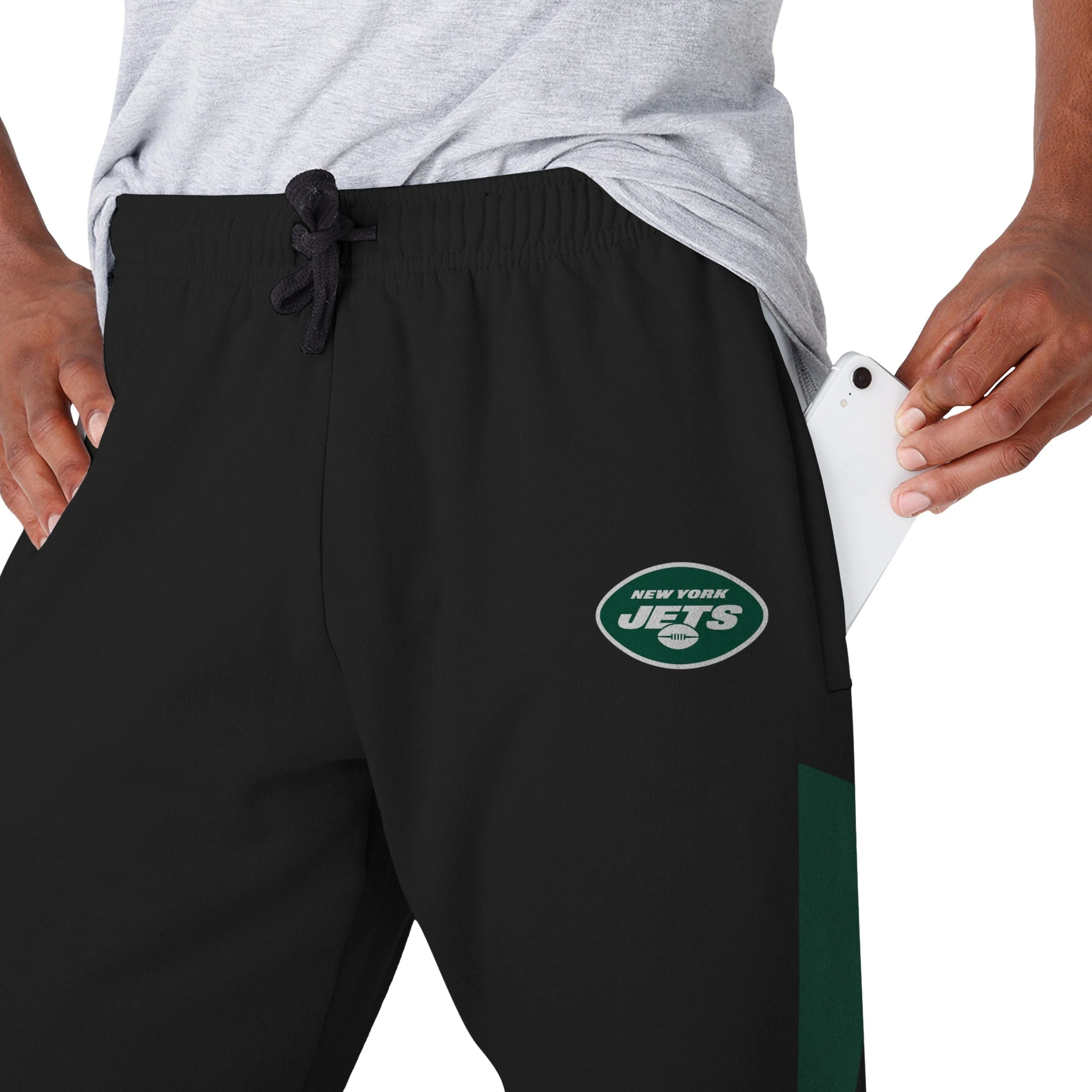 New York Jets NFL Mens Team Stripe Joggers - Image 4