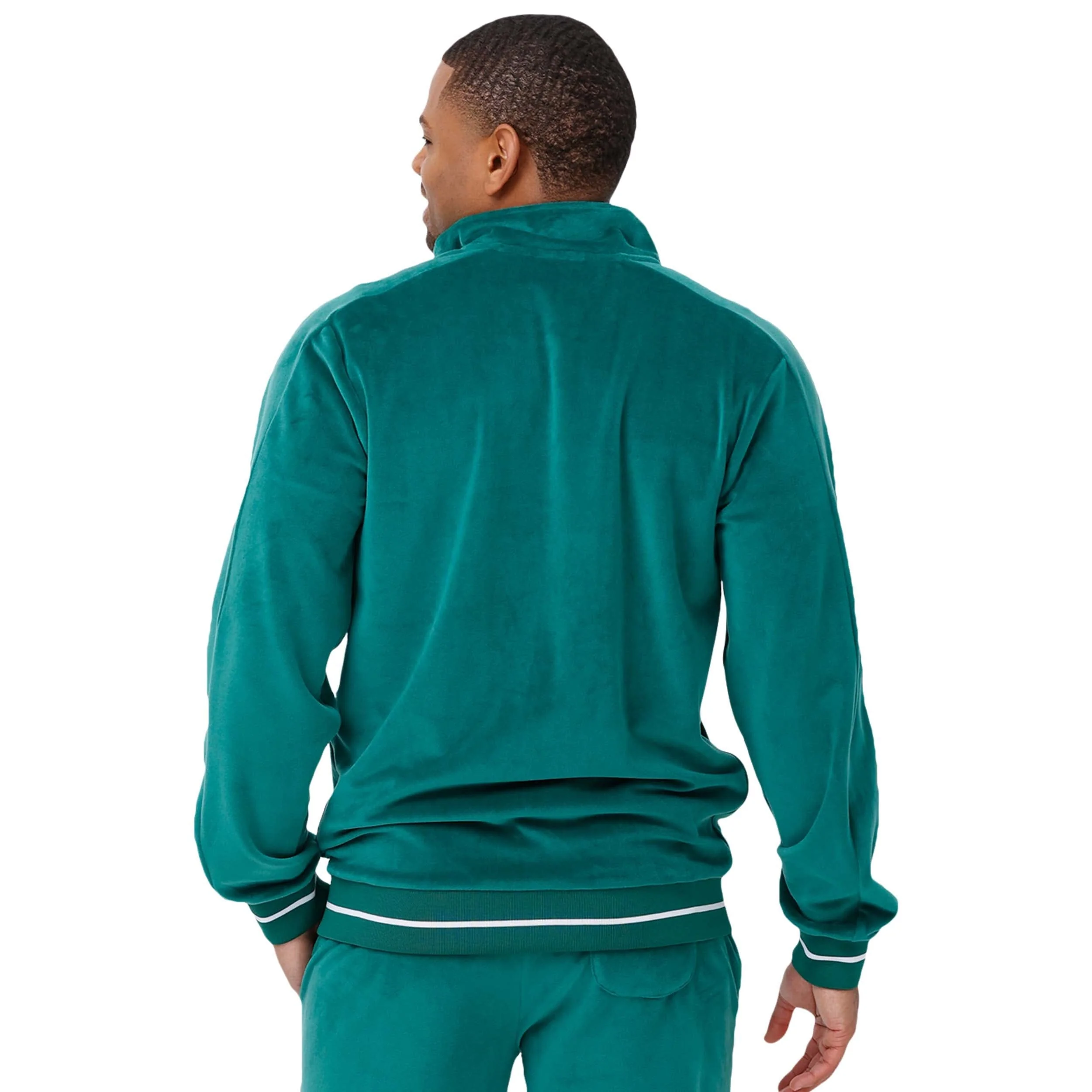 New York Jets NFL Mens Velour Zip Up Top - Image 2
