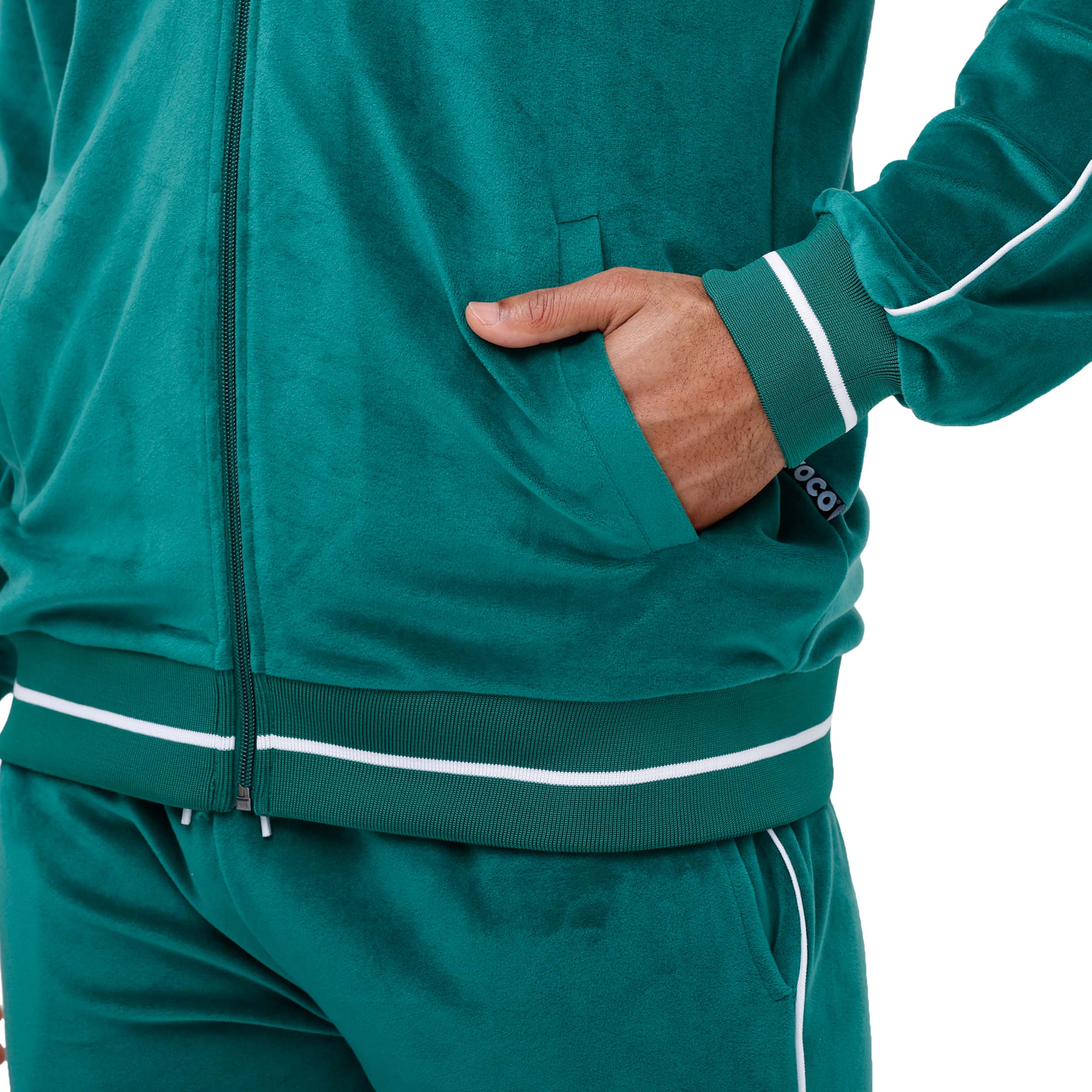New York Jets NFL Mens Velour Zip Up Top - Image 4