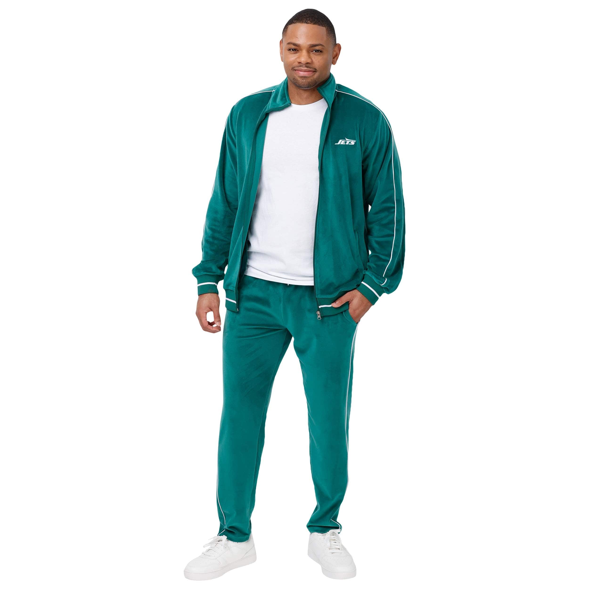 New York Jets NFL Mens Velour Zip Up Top - Image 5