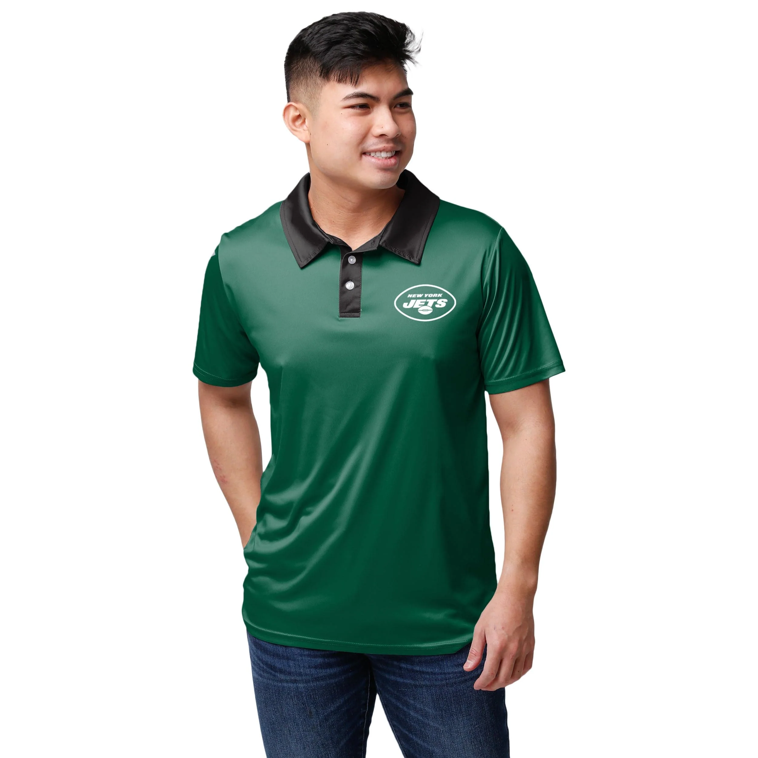 New York Jets NFL Mens Workday Warrior Polyester Polo - Image 2