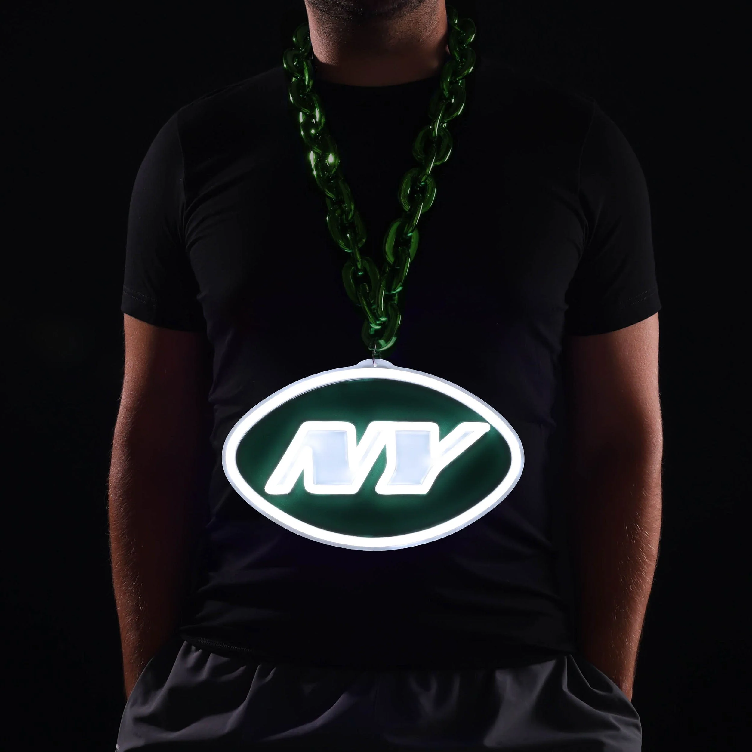 New York Jets NFL Neon Light Up Big Logo Chain - Image 3
